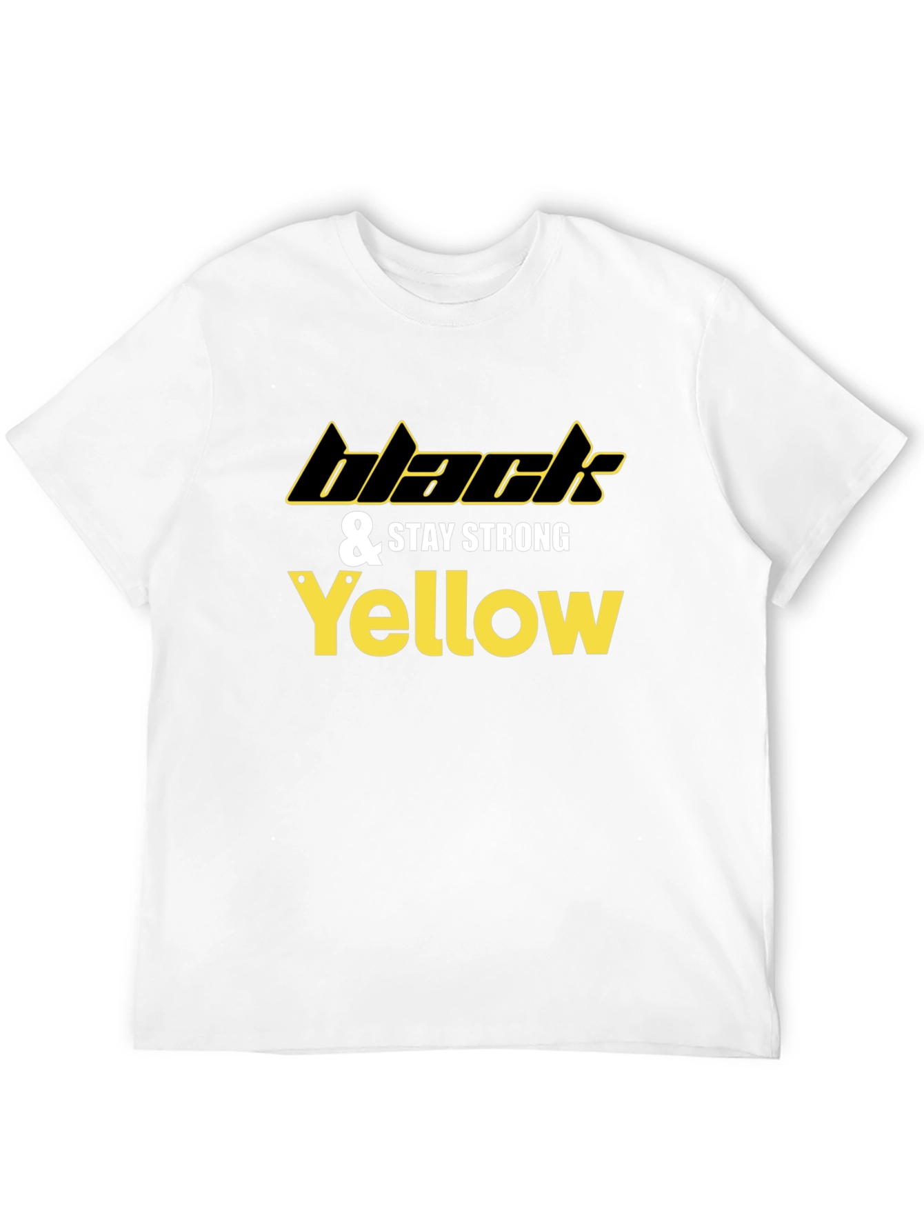 Black & Yellow Stay Strong Graphic Tee