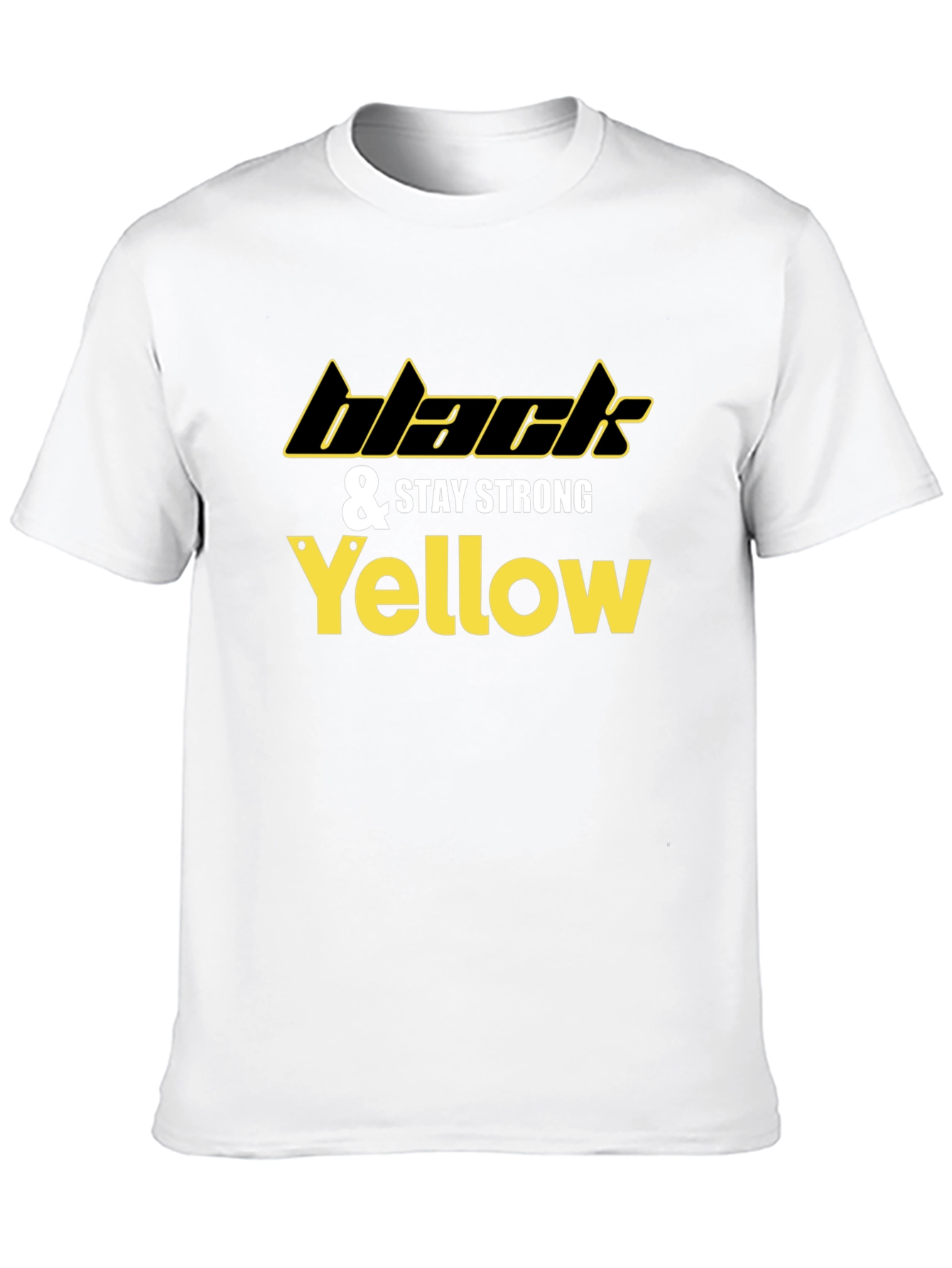 Black & Yellow Stay Strong Graphic Tee