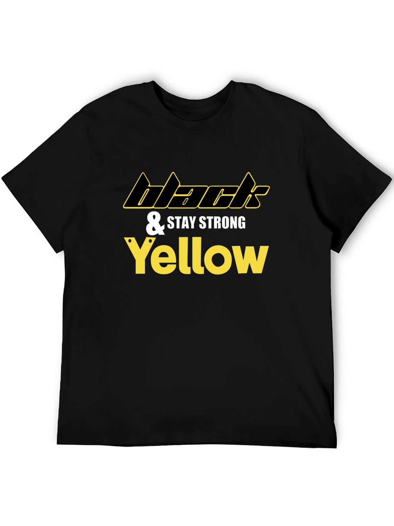 Black & Yellow Stay Strong Graphic Tee