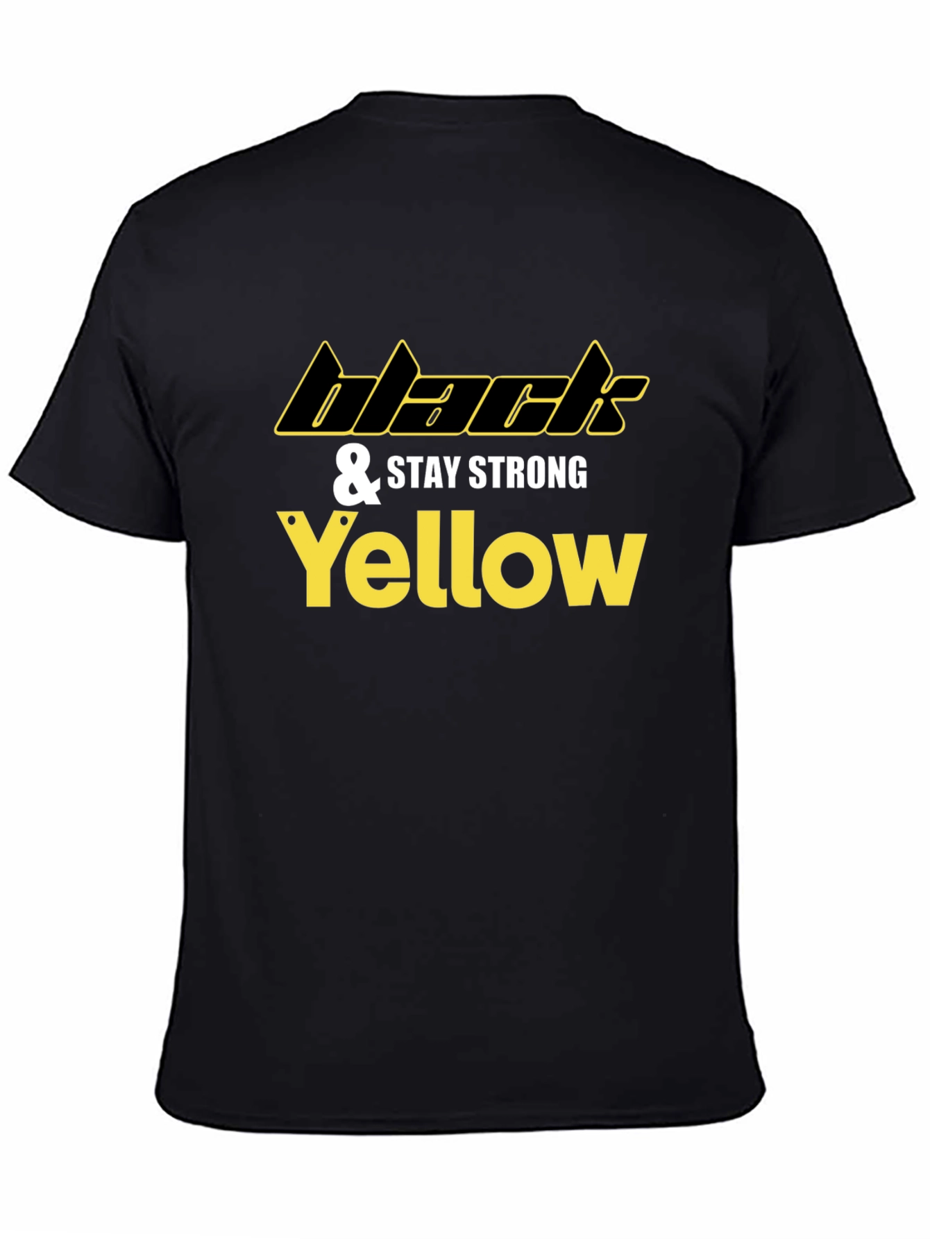 Black & Yellow Stay Strong Graphic Tee