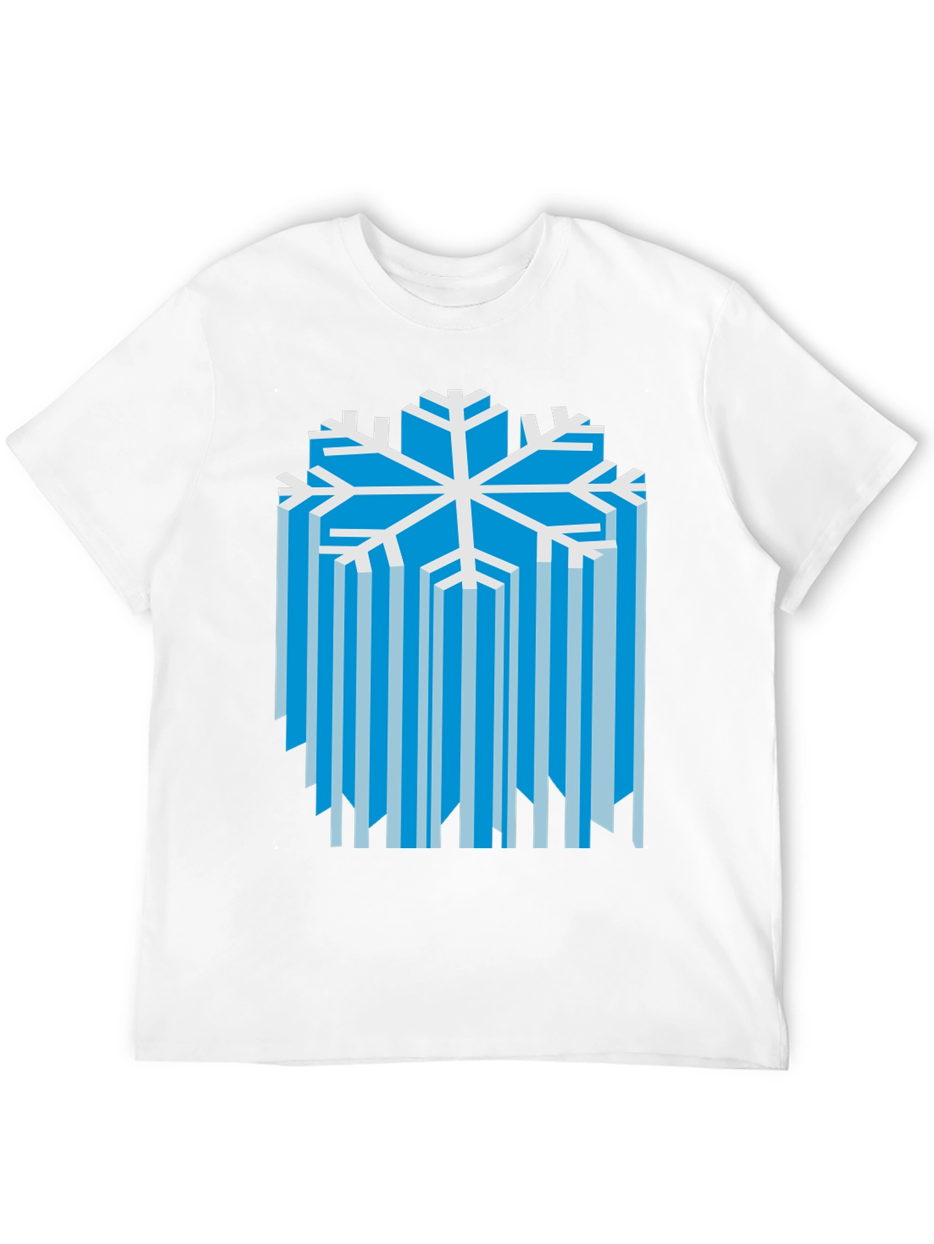 Abstract Snowflake Graphic Tee - Winter Style