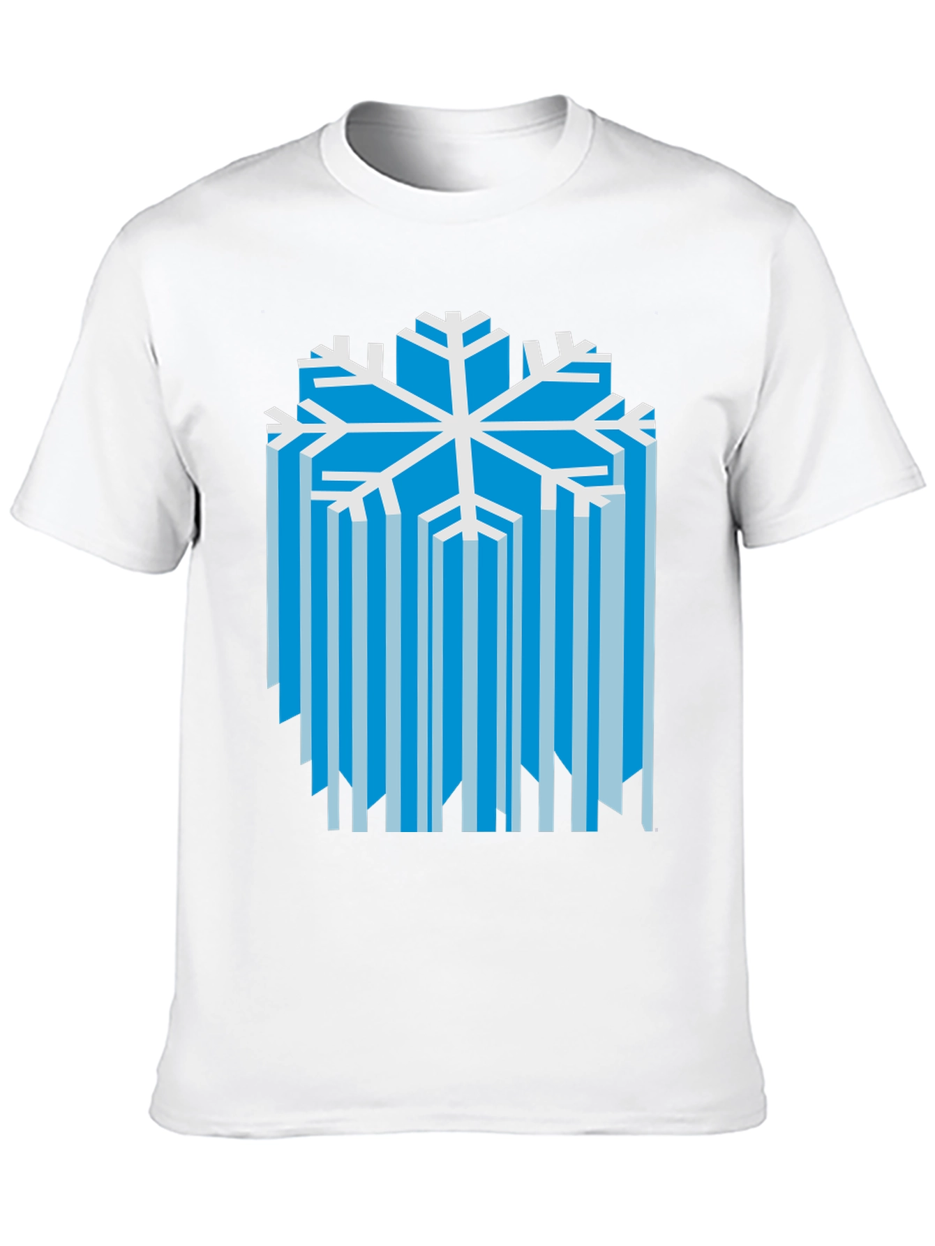 Abstract Snowflake Graphic Tee - Winter Style