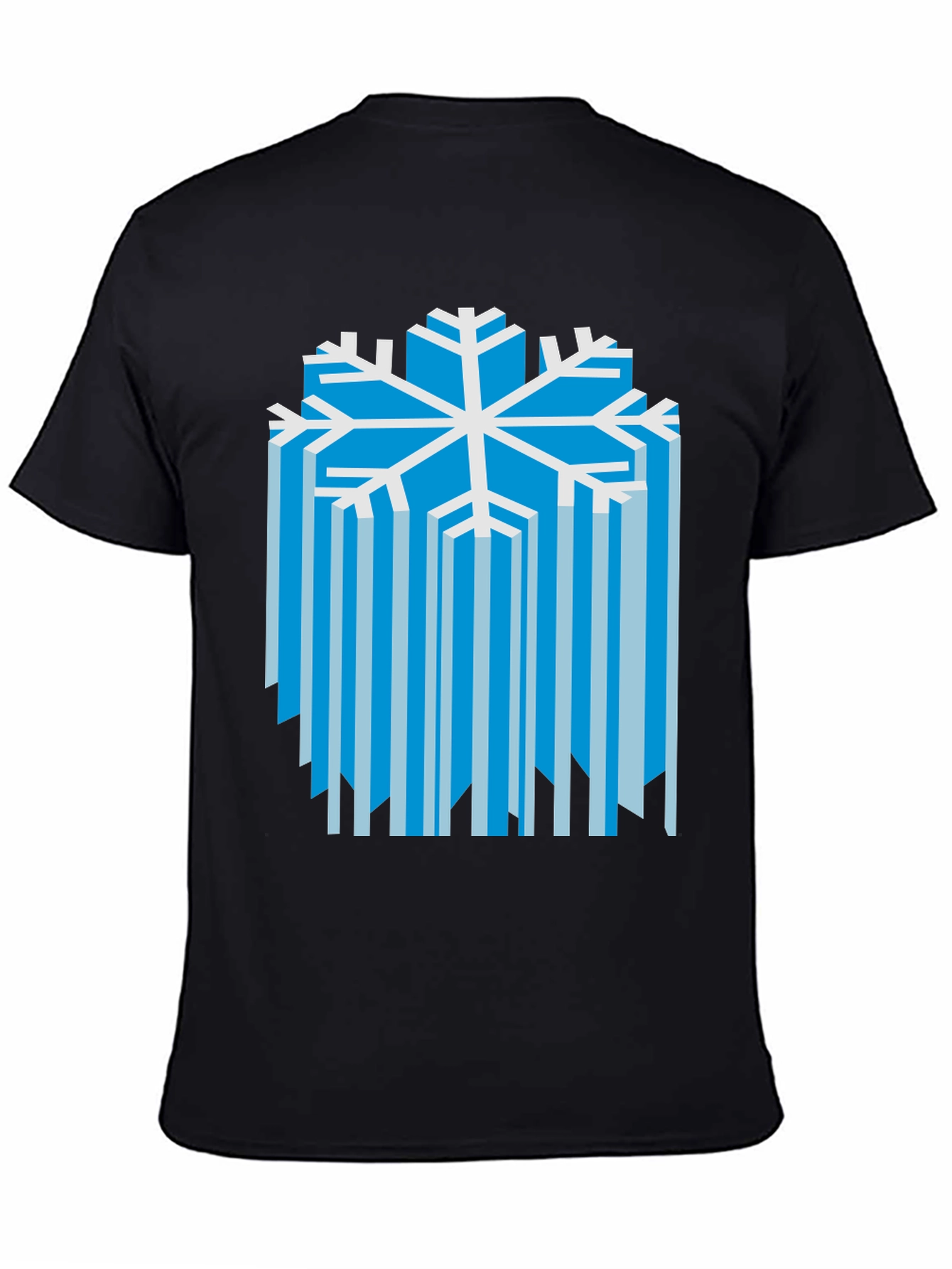 Abstract Snowflake Graphic Tee - Winter Style