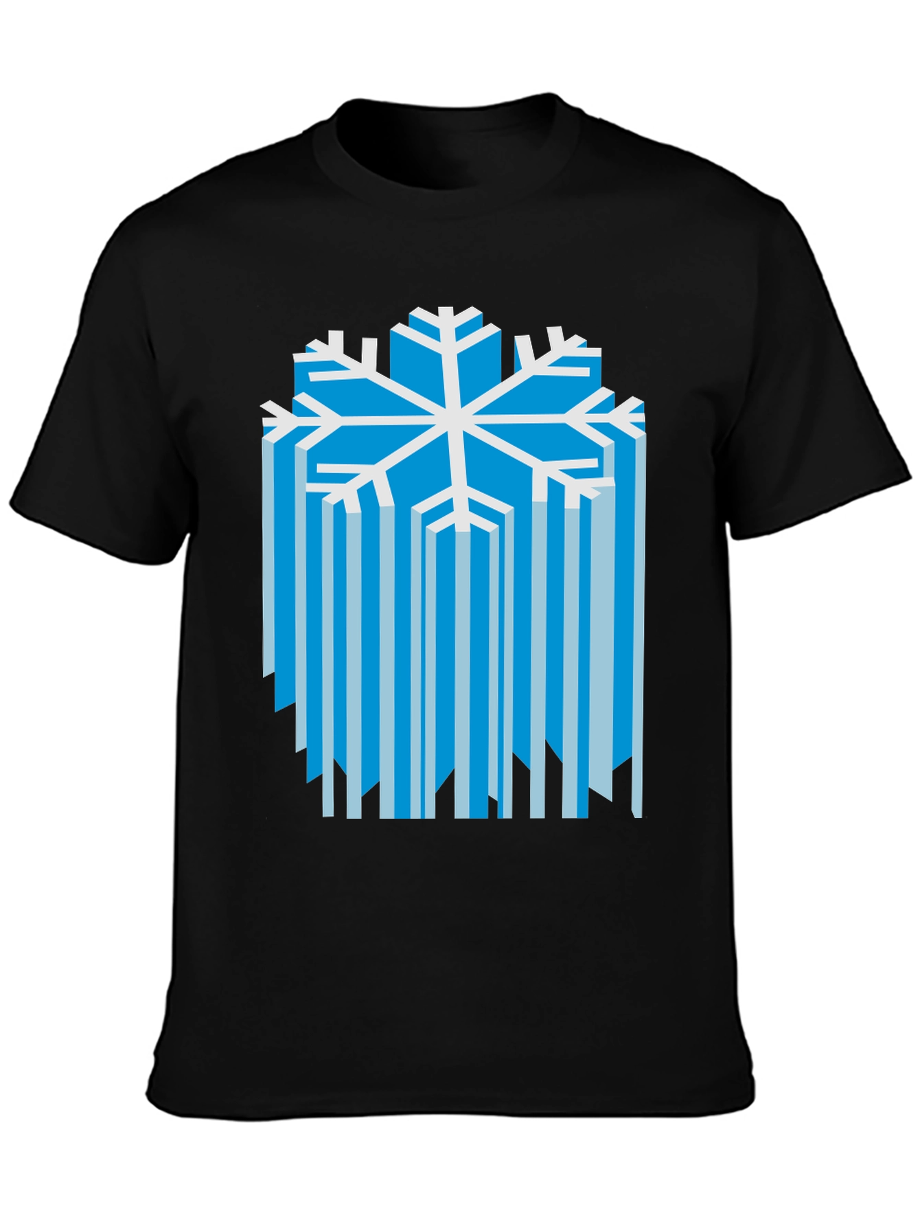 Abstract Snowflake Graphic Tee - Winter Style