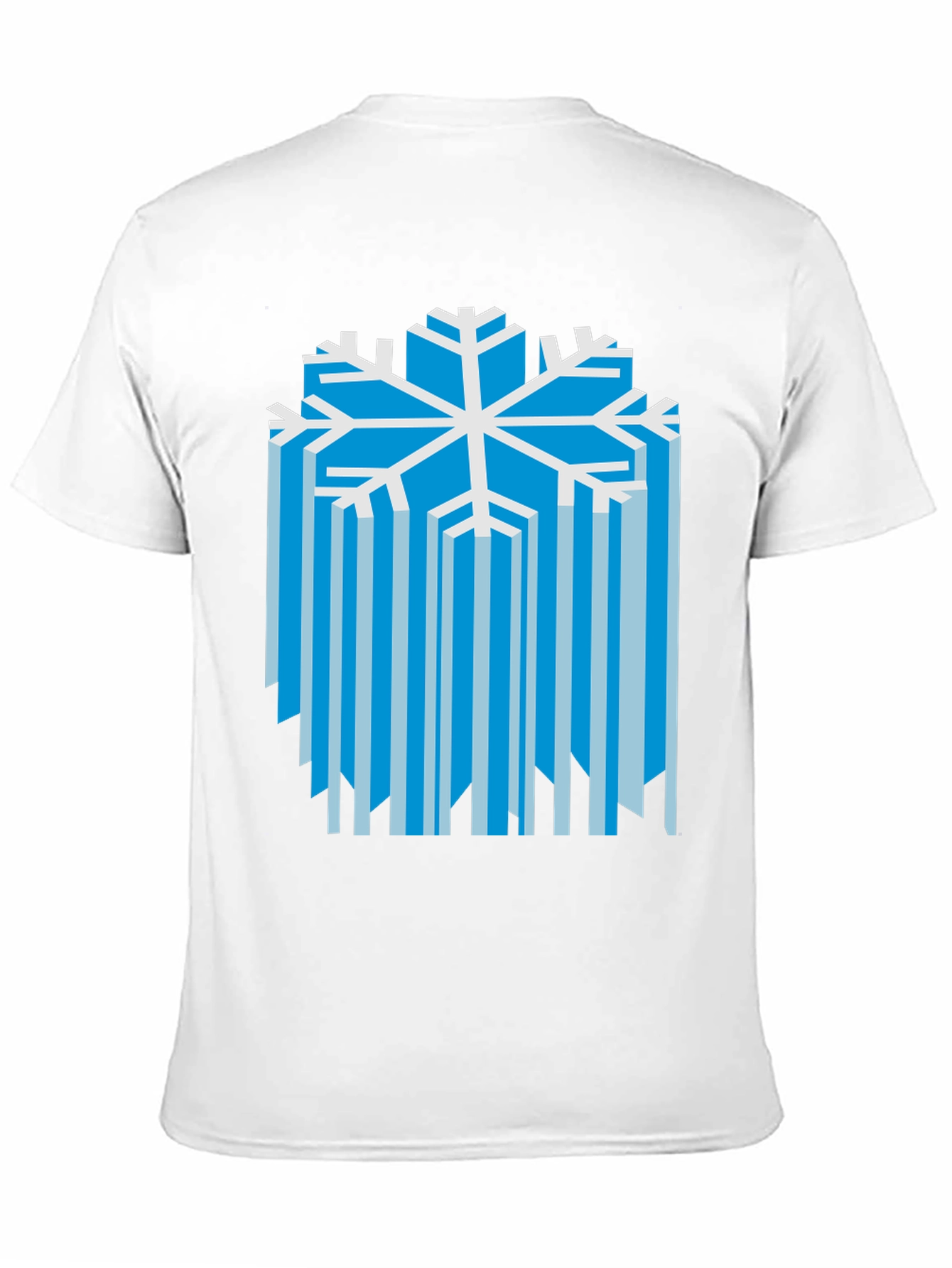 Abstract Snowflake Graphic Tee - Winter Style