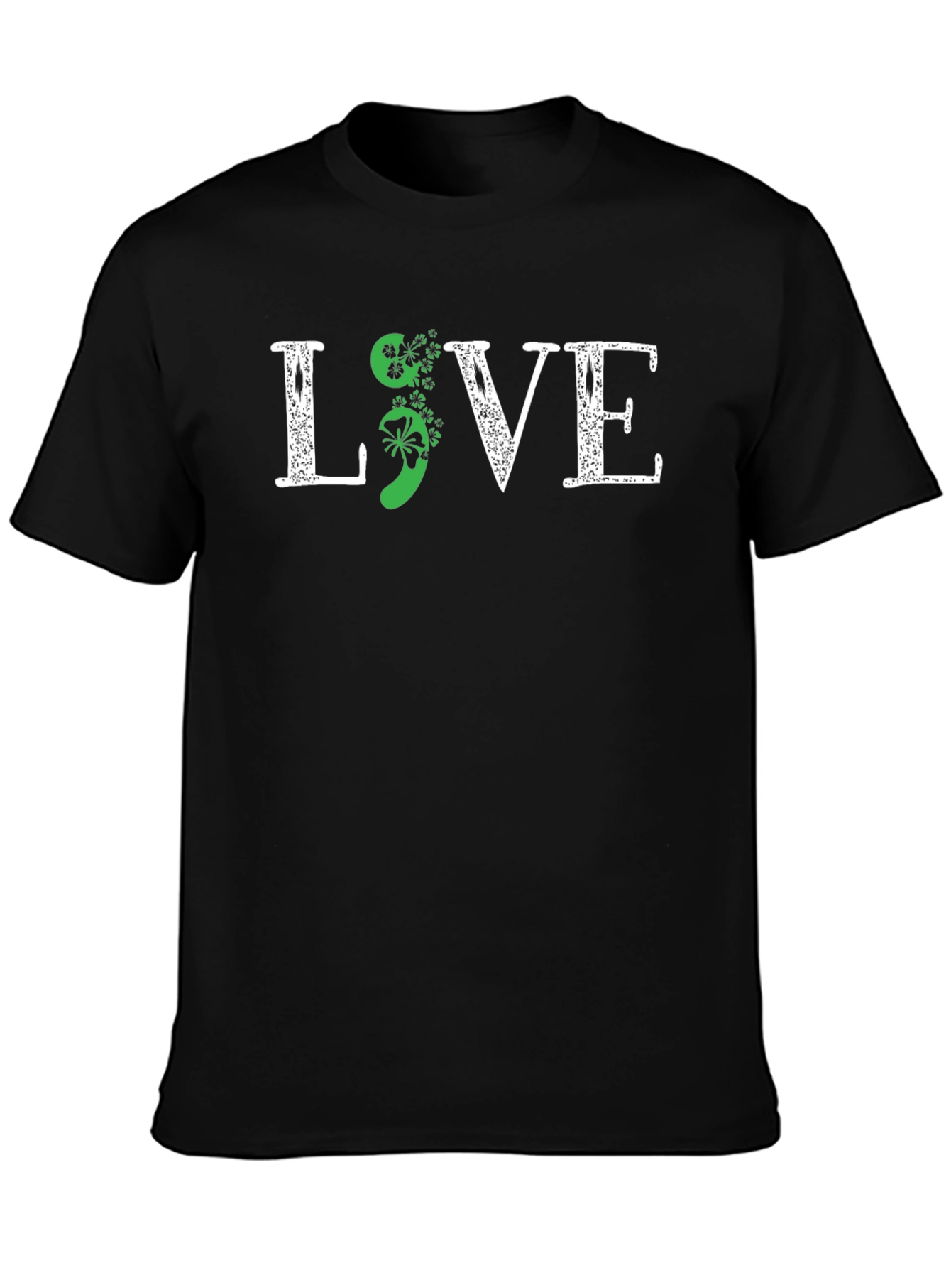 Live Semicolon Shamrock T-Shirt