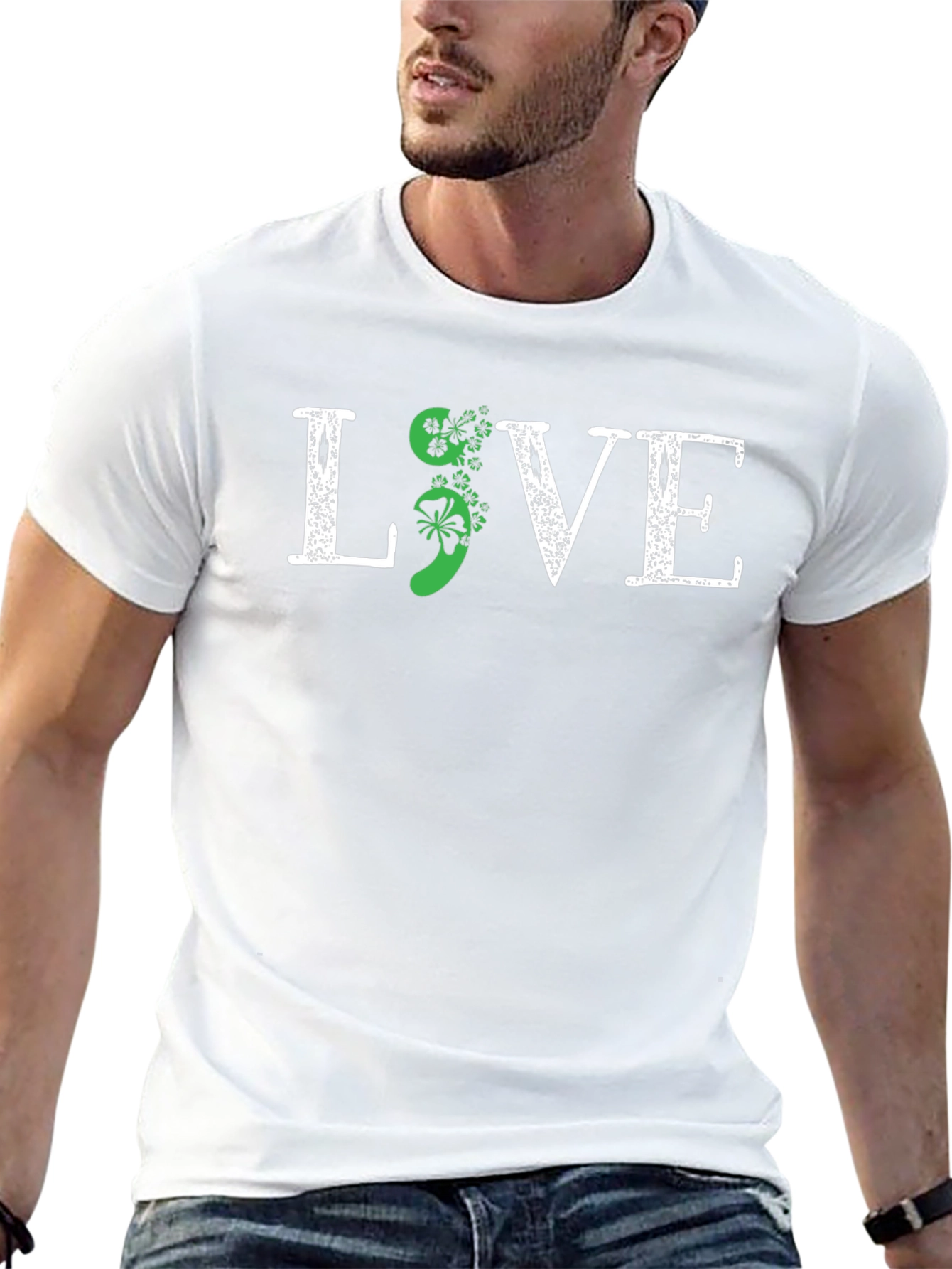 Live Semicolon Shamrock T-Shirt