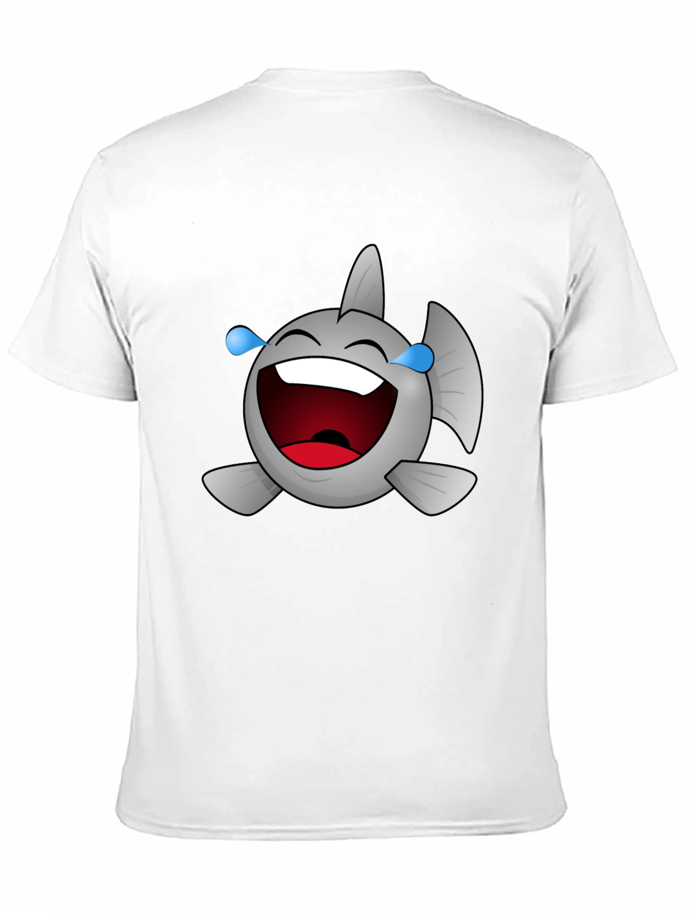 Laughing Fish Graphic Tee - Black Cotton Comfort