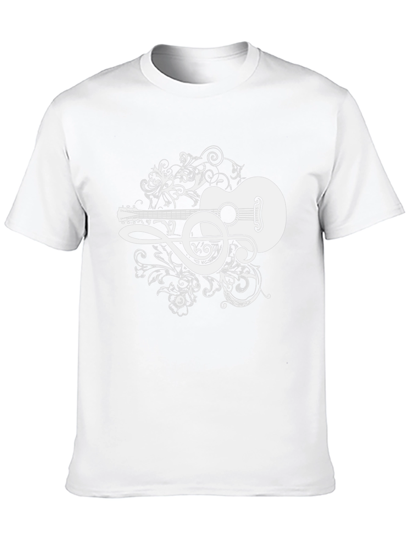 Guitar Music Graphic Tee - Black Cotton Blend
