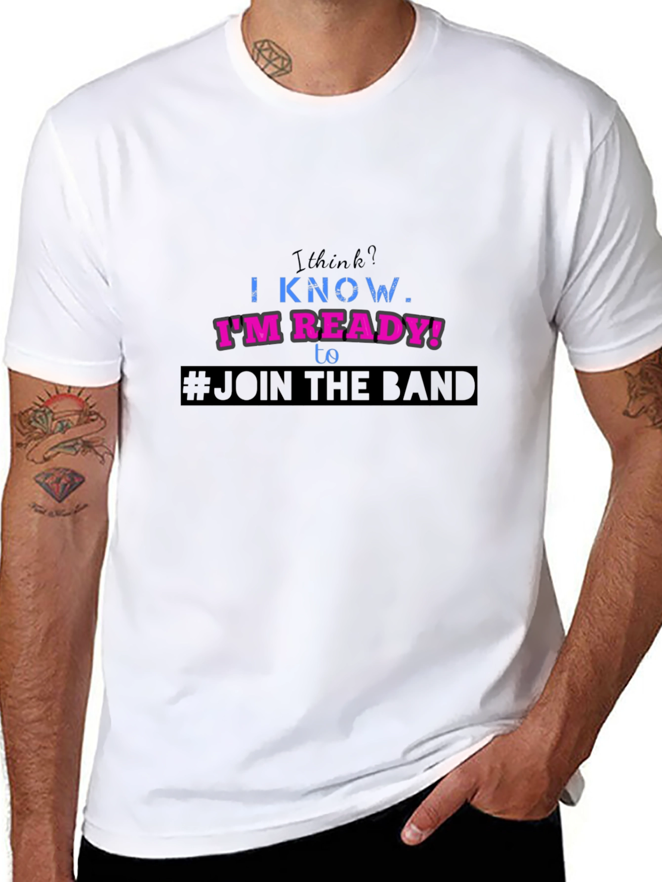 Join the Band Graphic Tee - Black Cotton T-Shirt