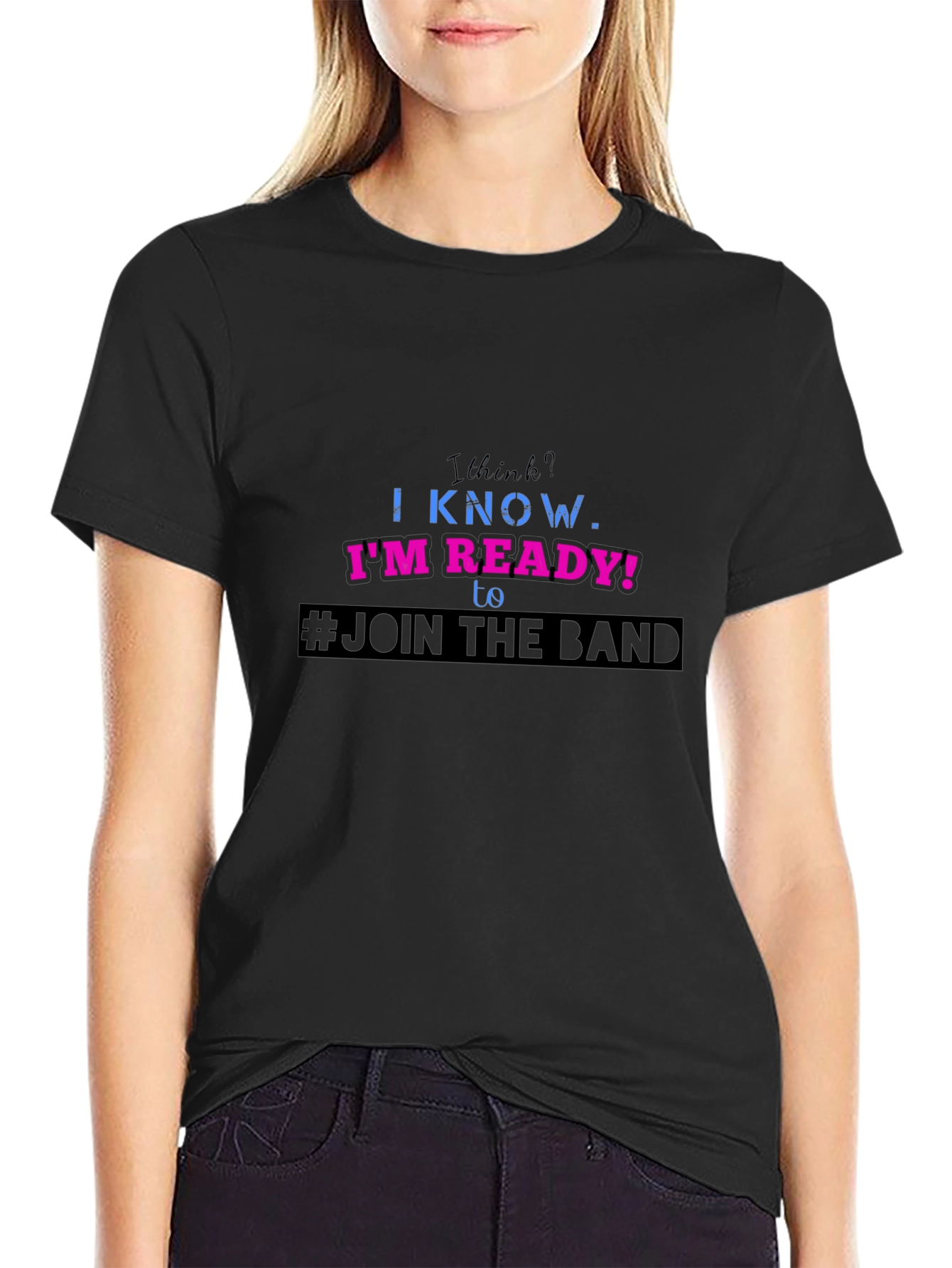 Join the Band Graphic Tee - Black Cotton T-Shirt
