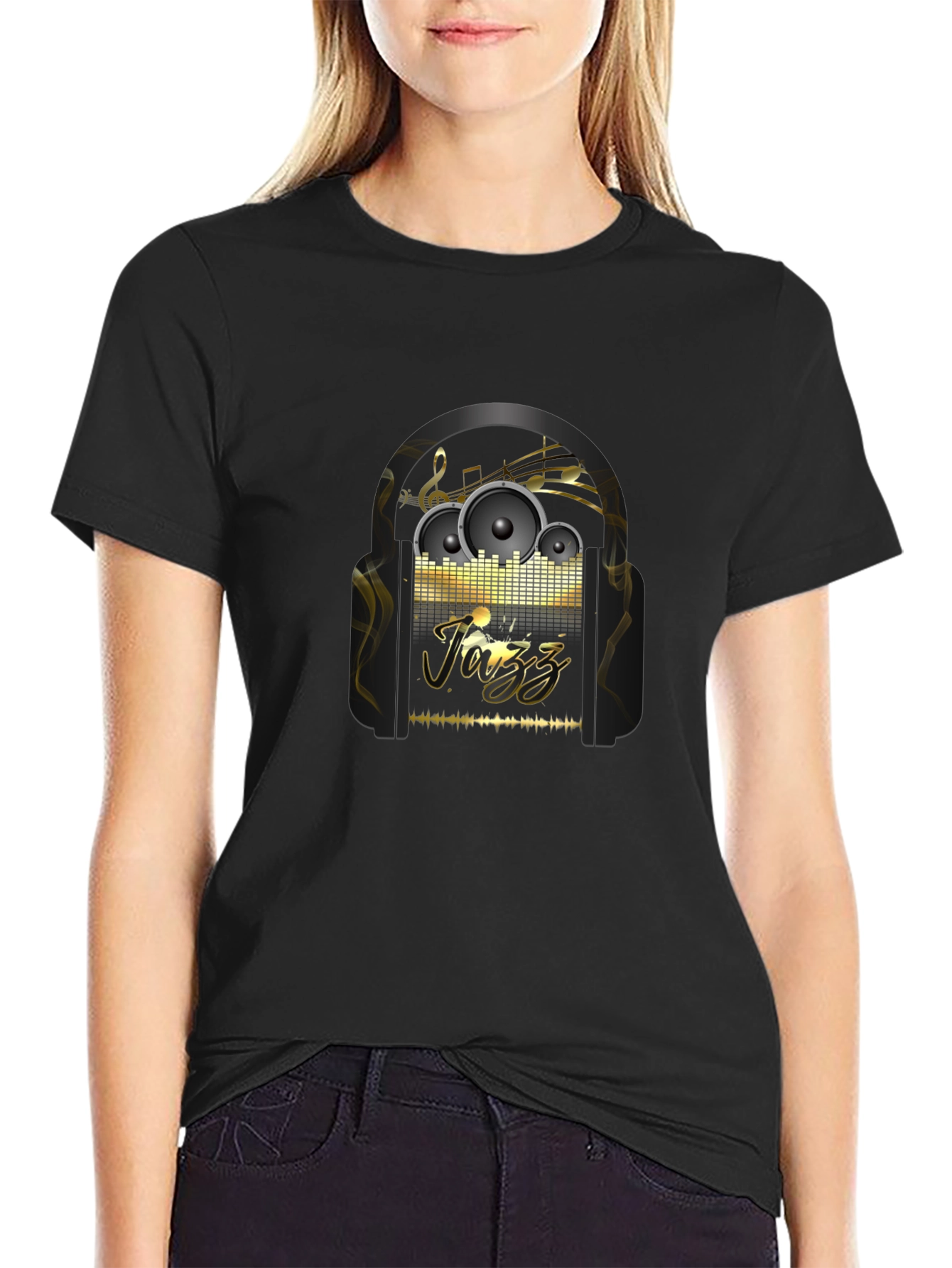 Black Jazz Music T-Shirt