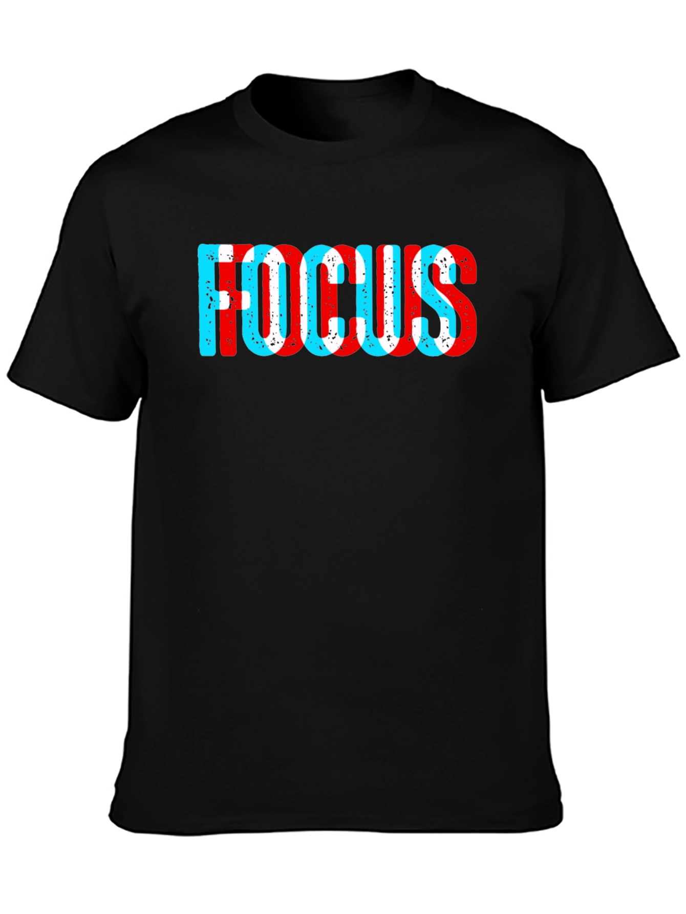 FOCUS Graphic T-Shirt - Red and Blue Print Tee