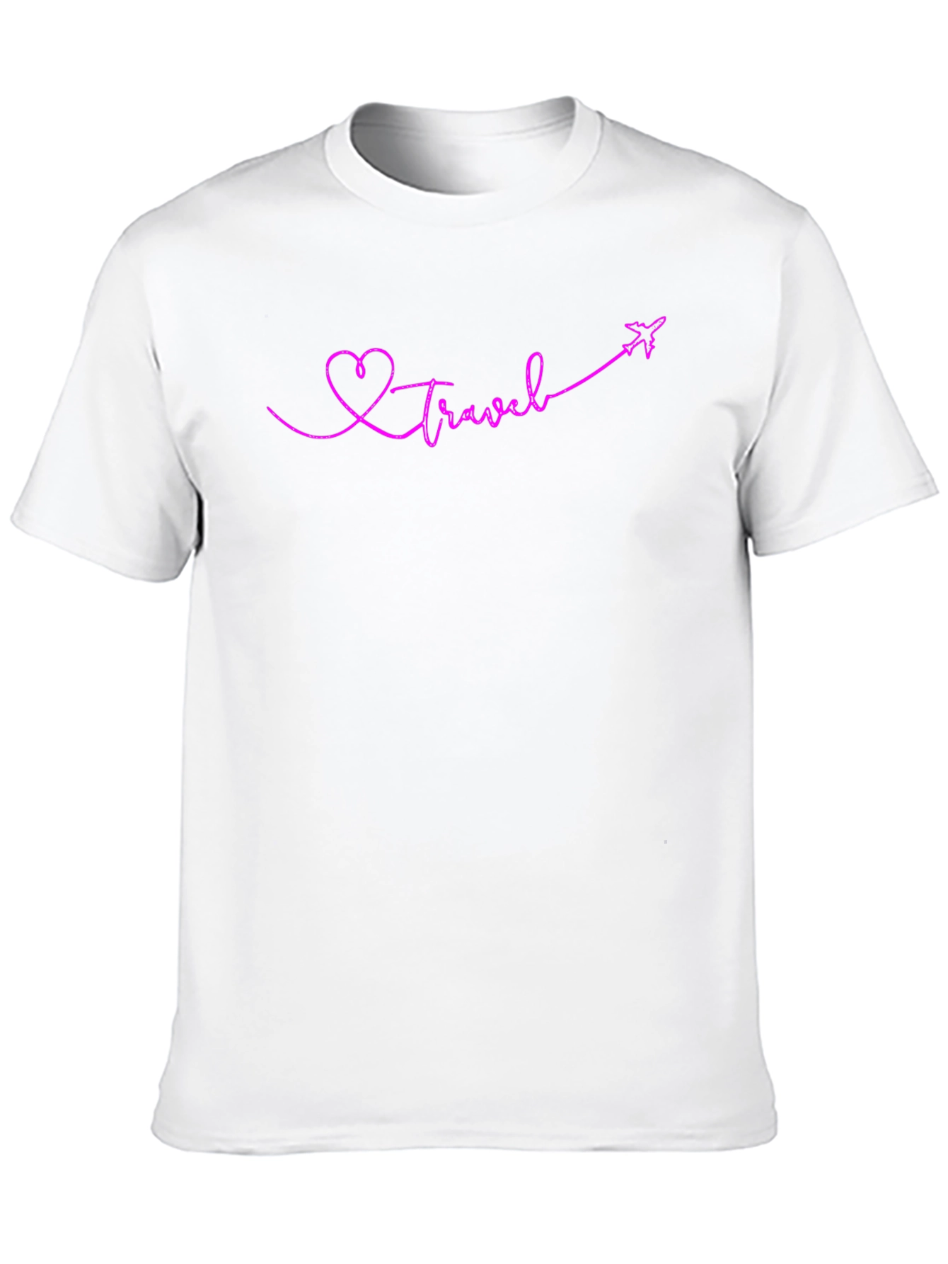 Travel Heart Graphic T-Shirt - Black Cotton