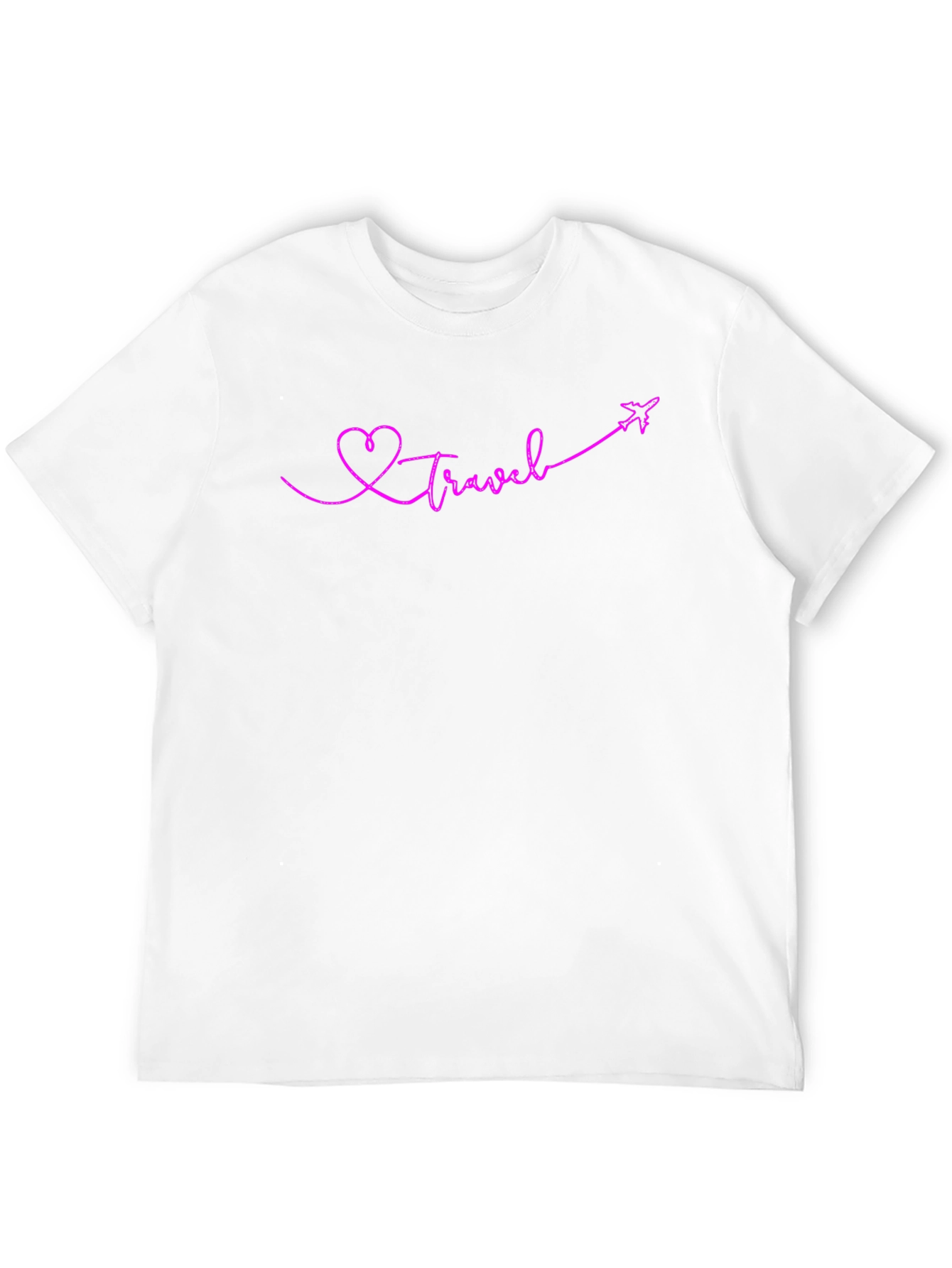 Travel Heart Graphic T-Shirt - Black Cotton