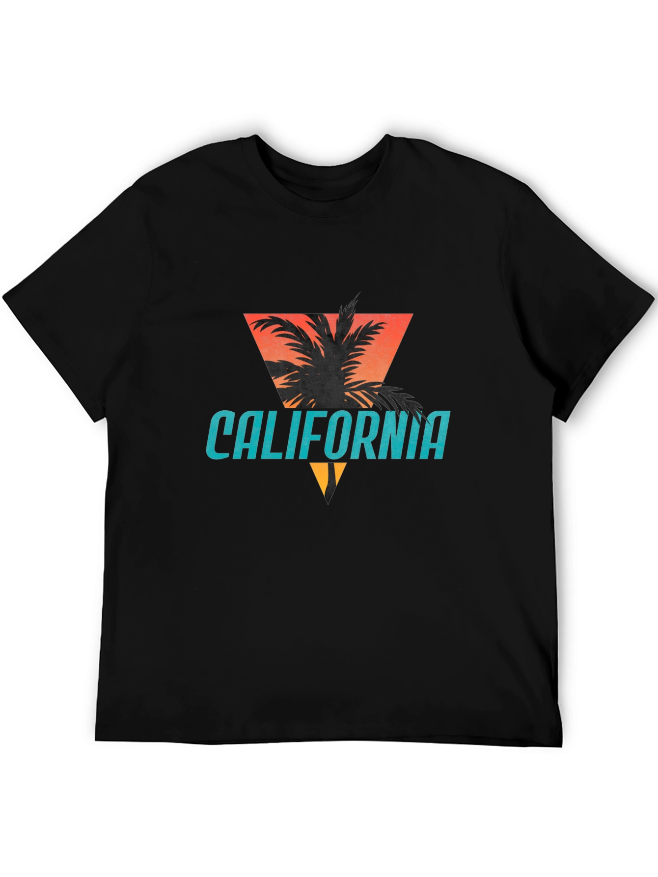 California Graphic Tee - Palm Tree Sunset Design