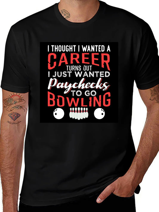 Bowling Paychecks Graphic T-Shirt
