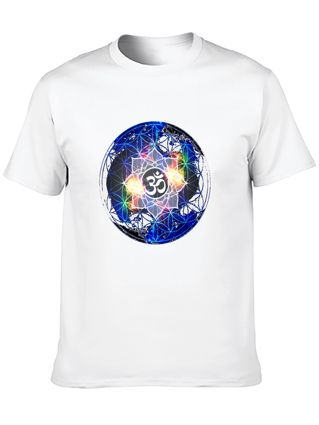 Om Mandala Black T-Shirt - Spiritual Design