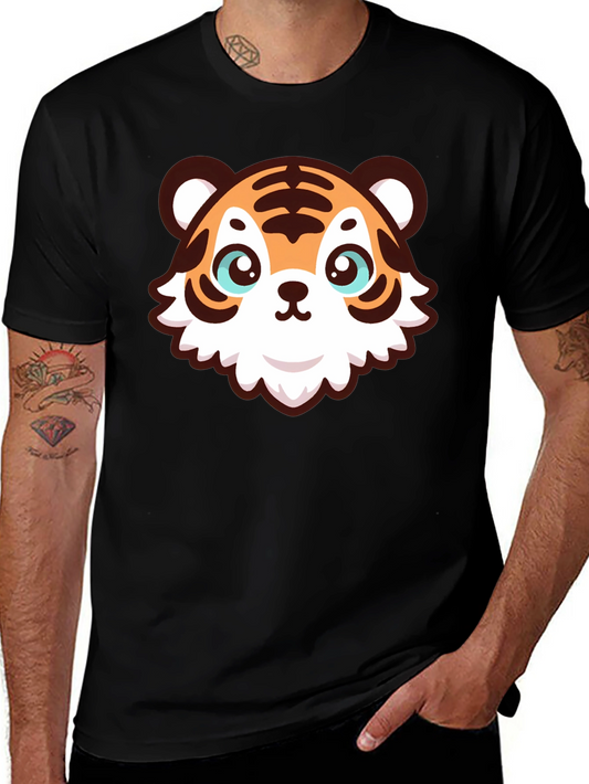 Cute Cartoon Tiger Graphic T-Shirt