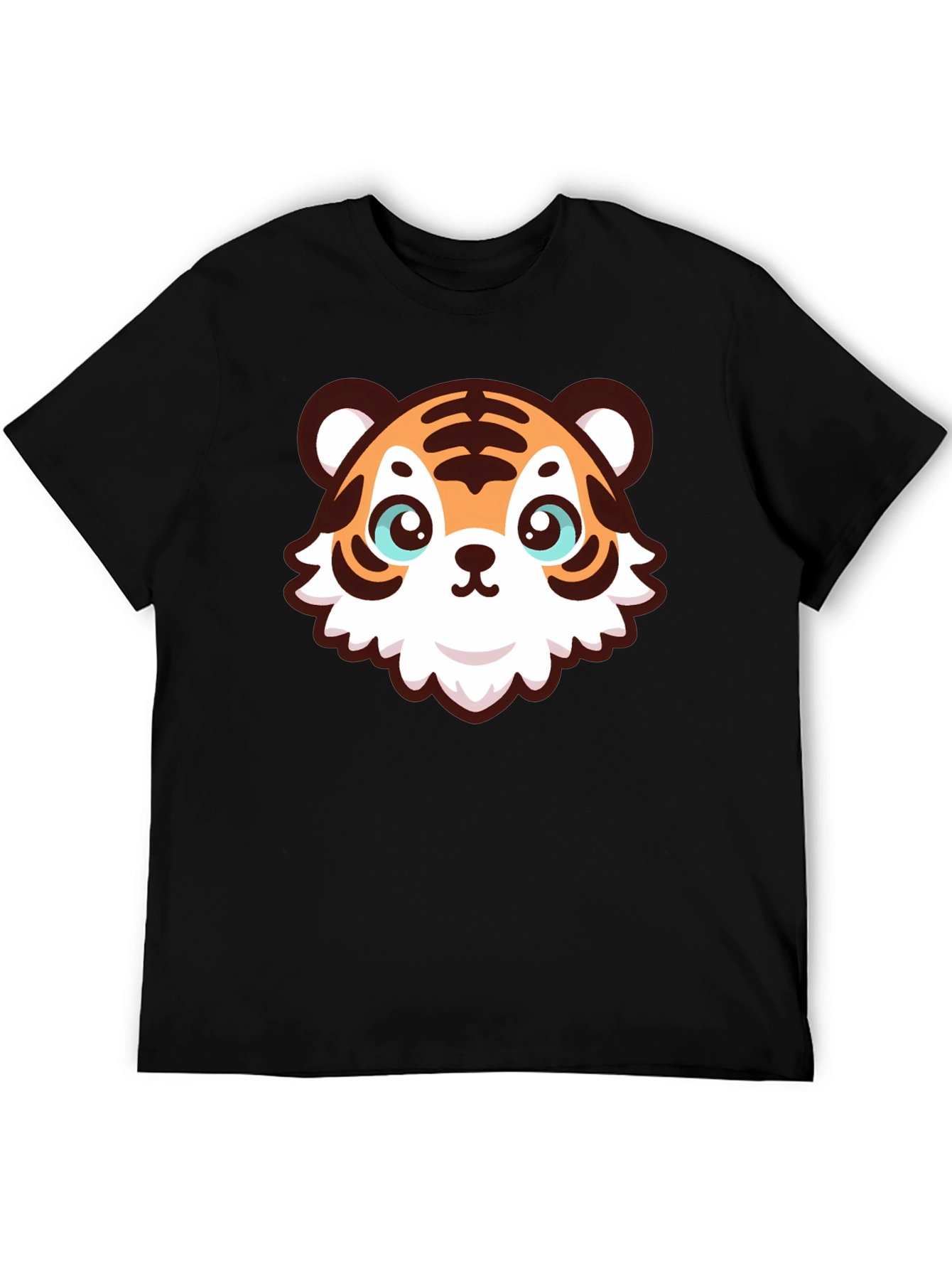 Cute Cartoon Tiger Graphic T-Shirt
