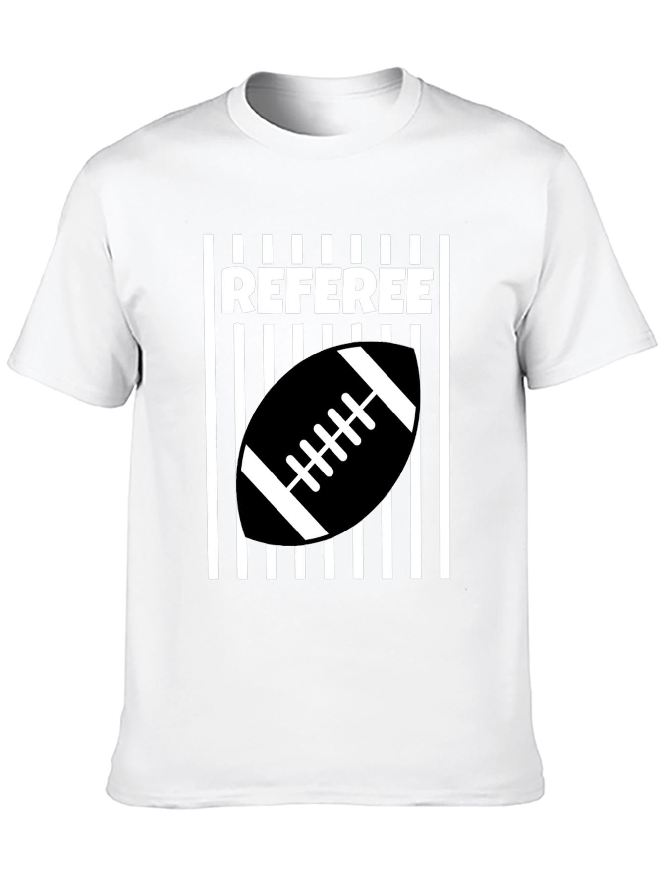 Referee Football T-Shirt - Black & White Design