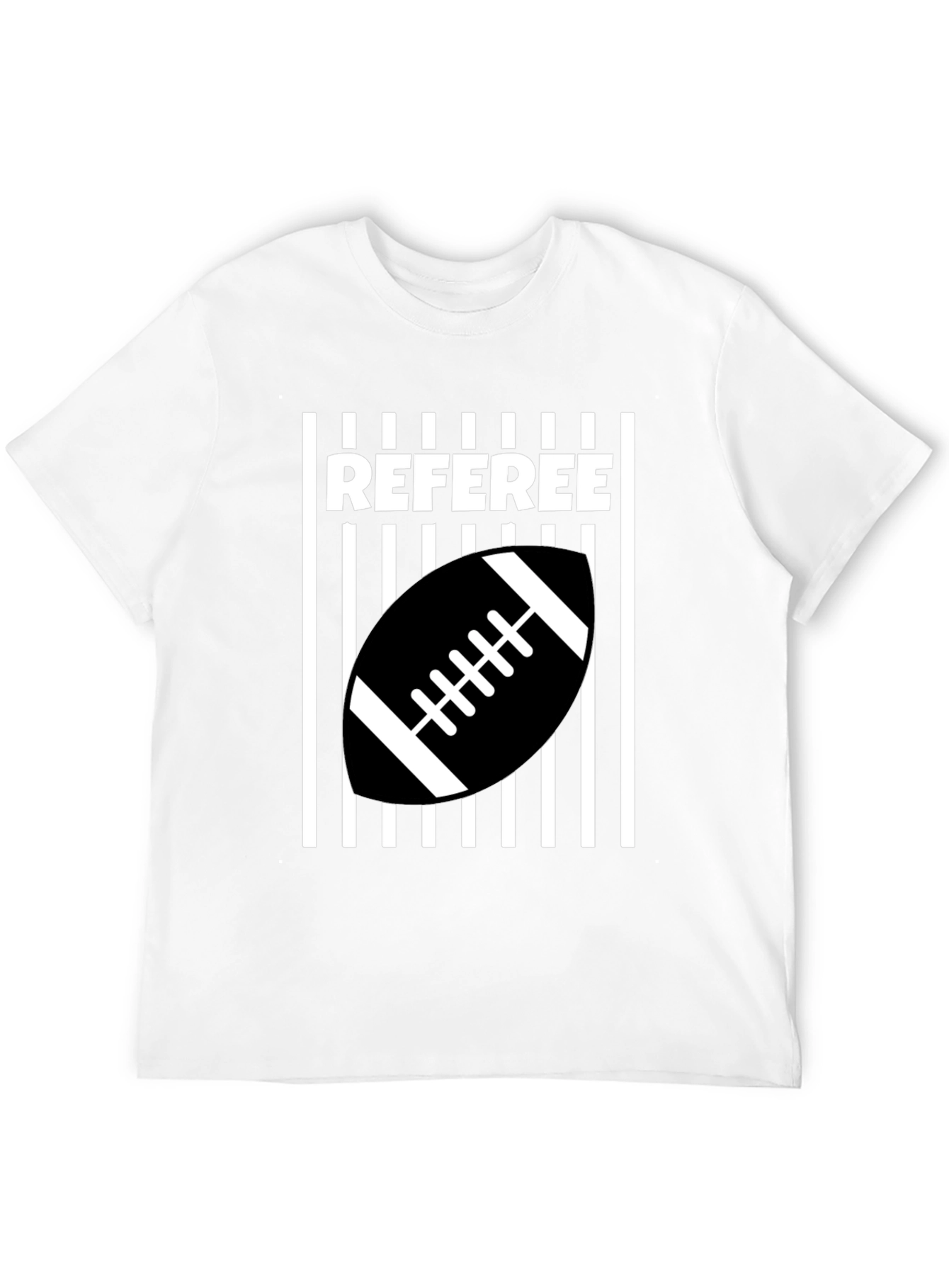 Referee Football T-Shirt - Black & White Design
