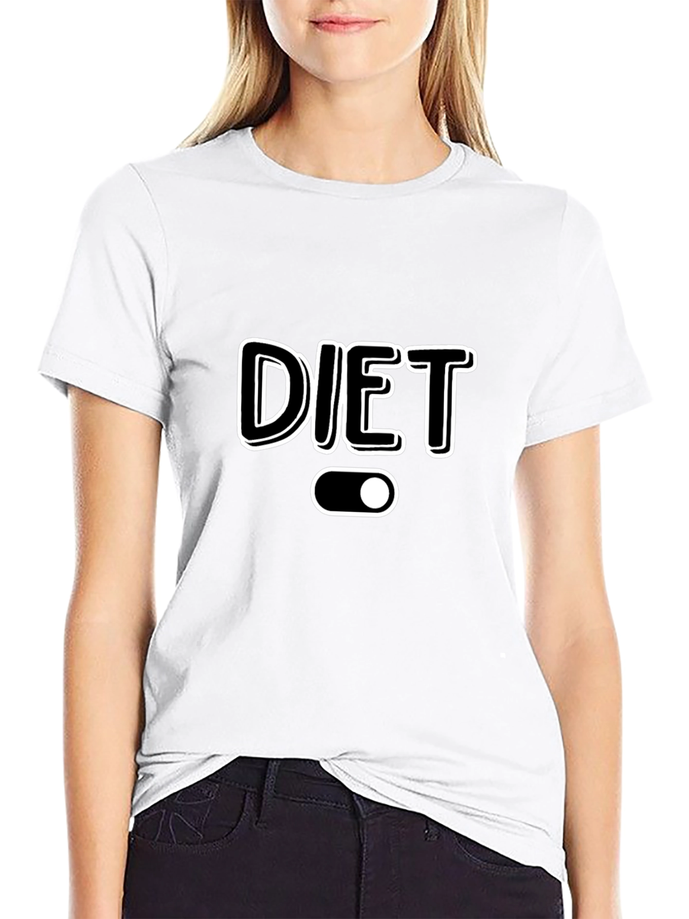Diet Mode On Black T-Shirt