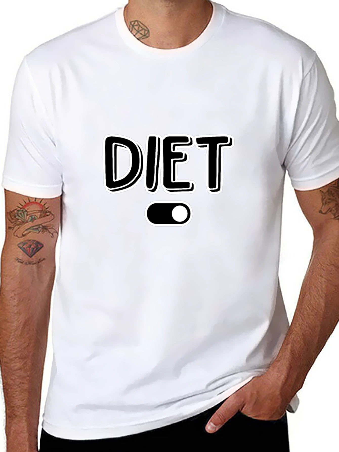 Diet Mode On Black T-Shirt