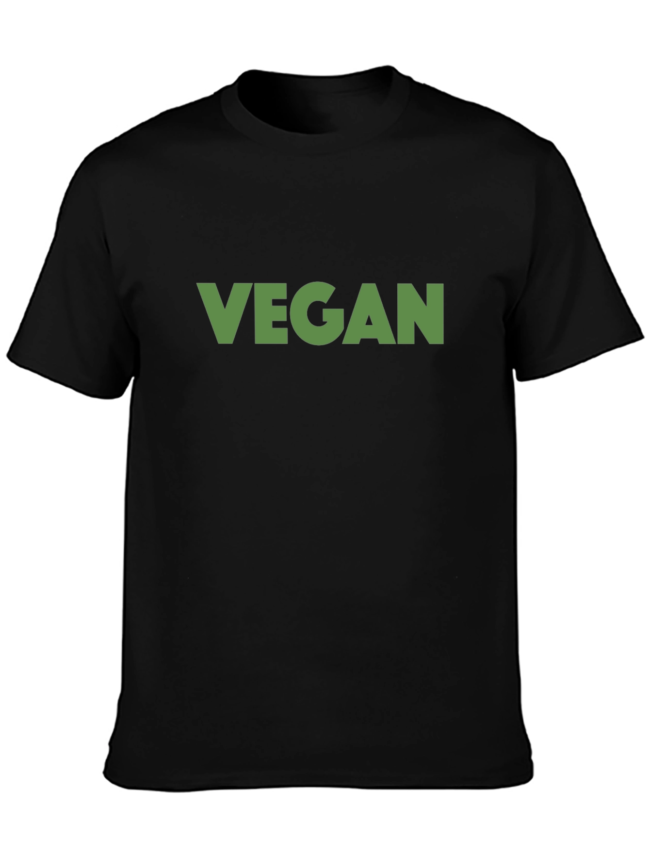 Vegan Statement T-Shirt - Bold Green Print on Black
