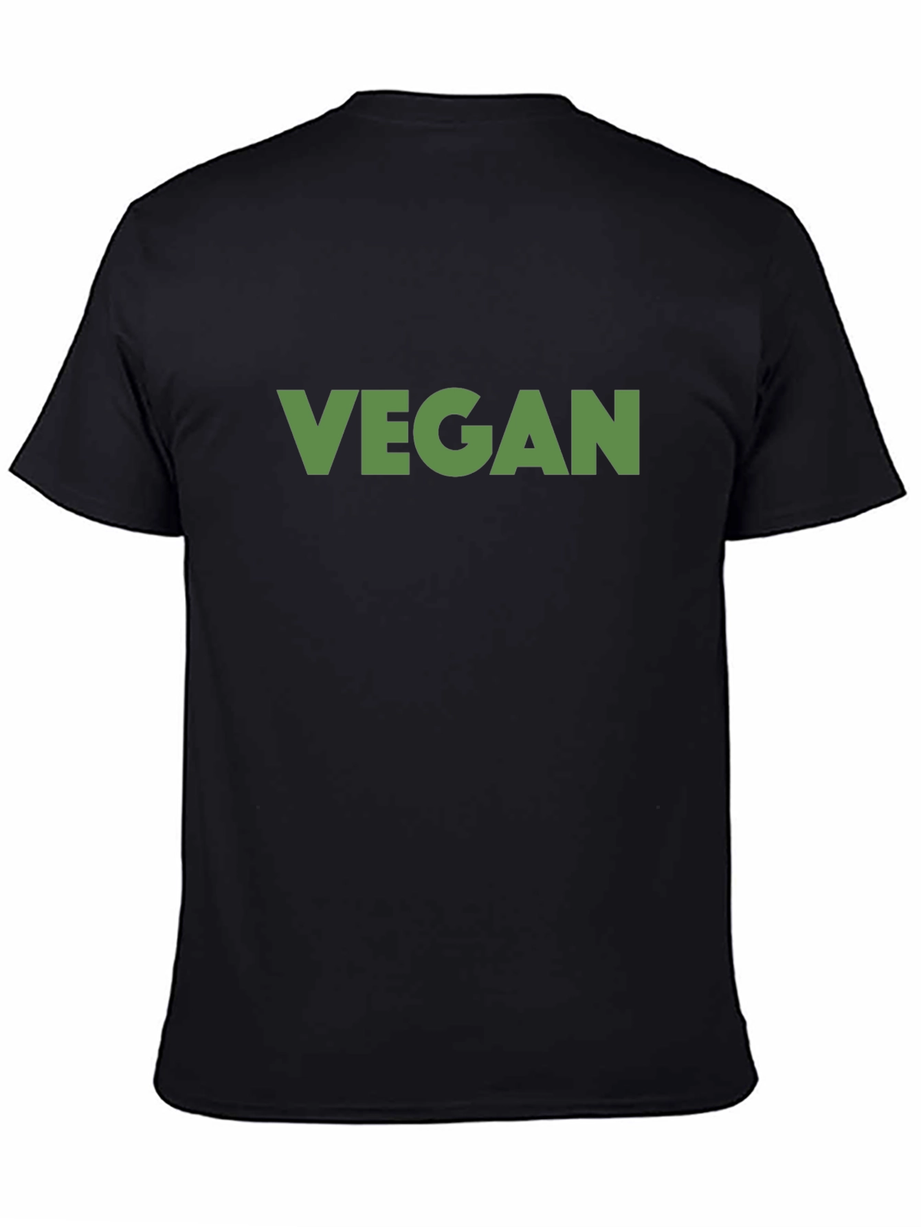 Vegan Statement T-Shirt - Bold Green Print on Black