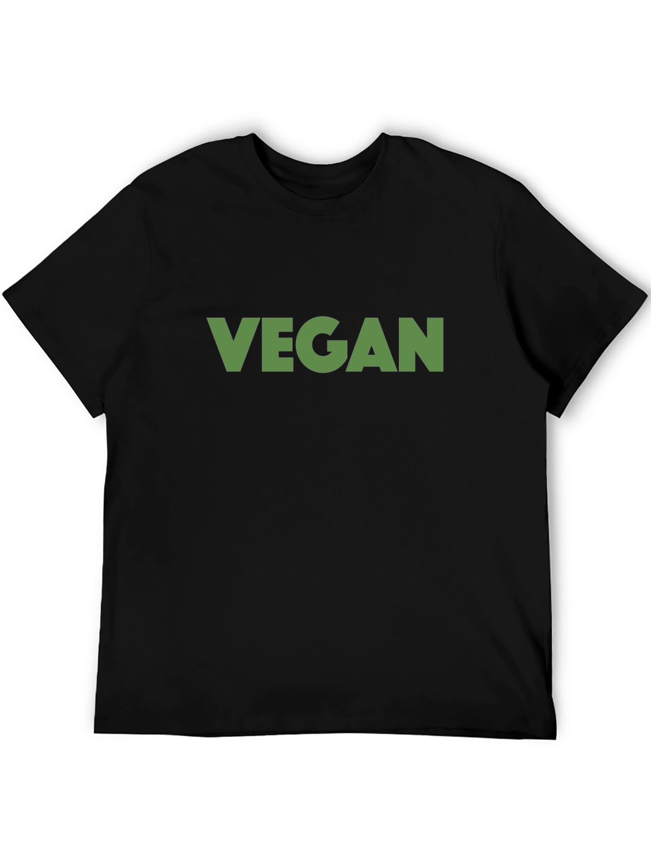 Vegan Statement T-Shirt - Bold Green Print on Black