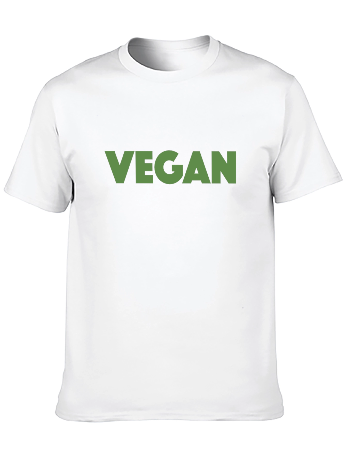 Vegan Statement T-Shirt - Bold Green Print on Black