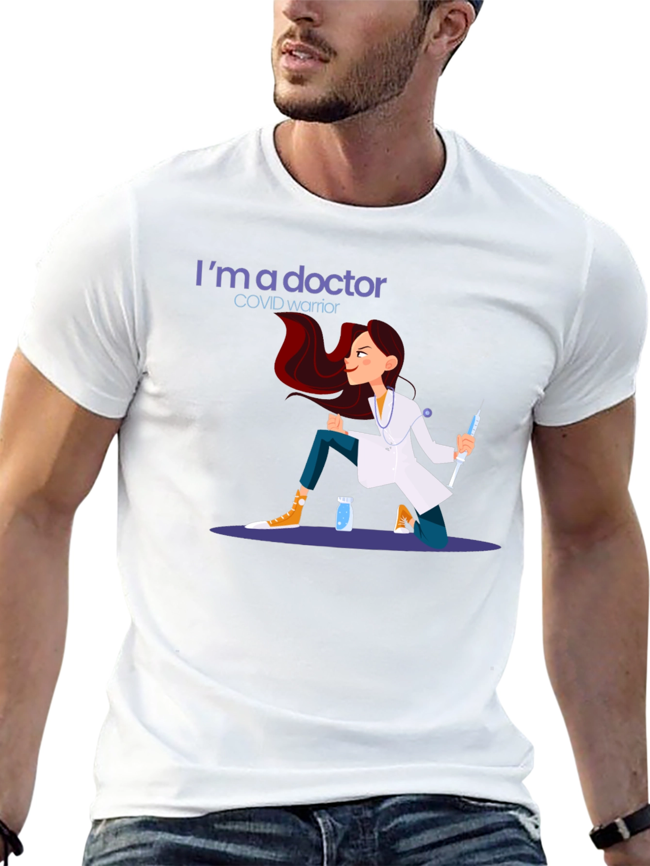 Doctor COVID Warrior Graphic T-Shirt