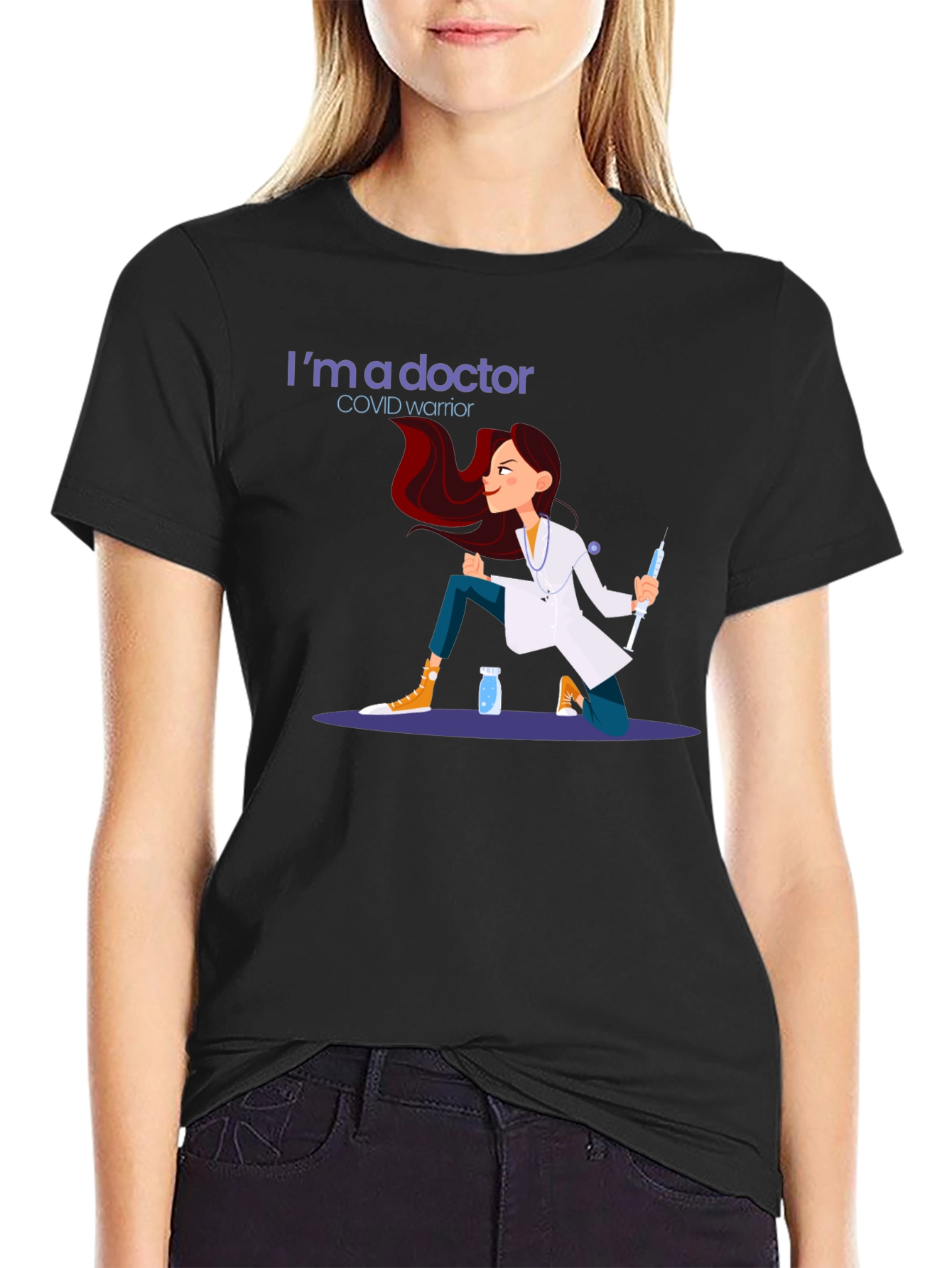 Doctor COVID Warrior Graphic T-Shirt