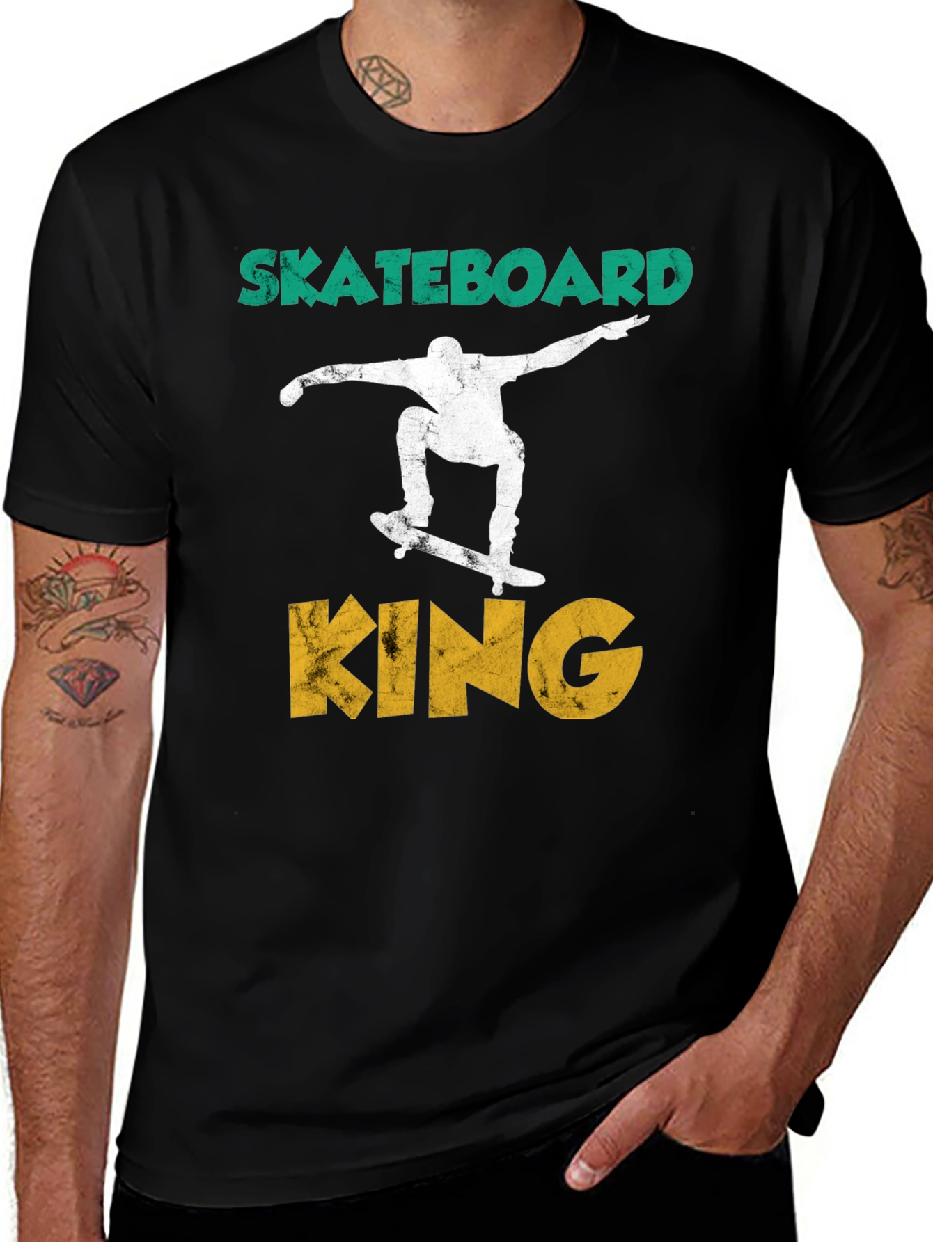 Skateboard King Graphic Tee - Black
