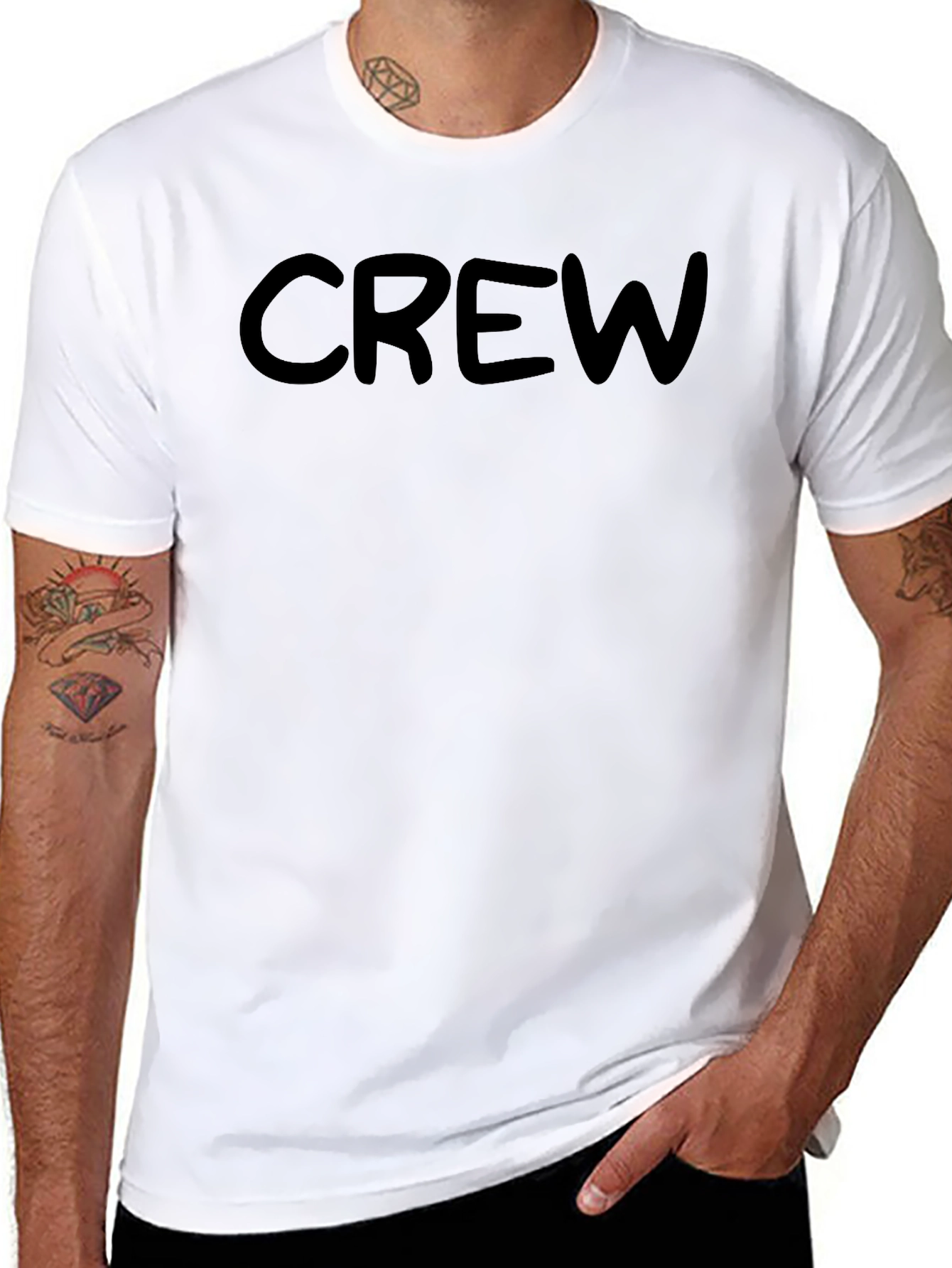 Crew Neck Black T-Shirt