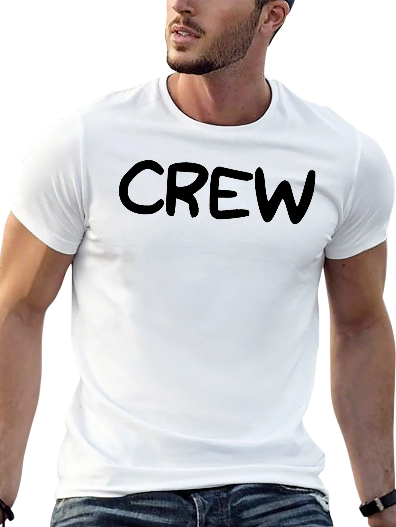 Crew Neck Black T-Shirt