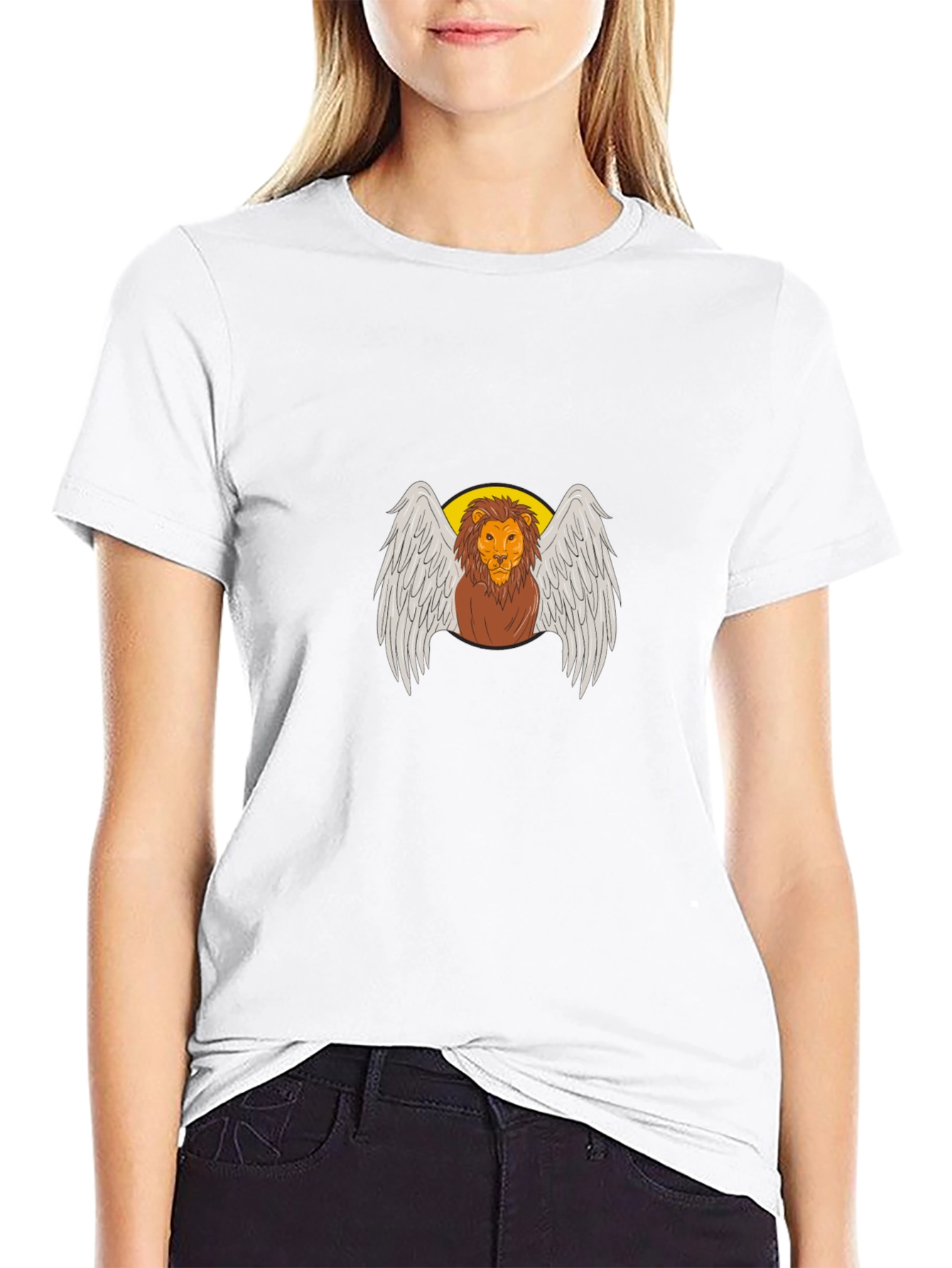 Winged Lion Graphic Tee - Black