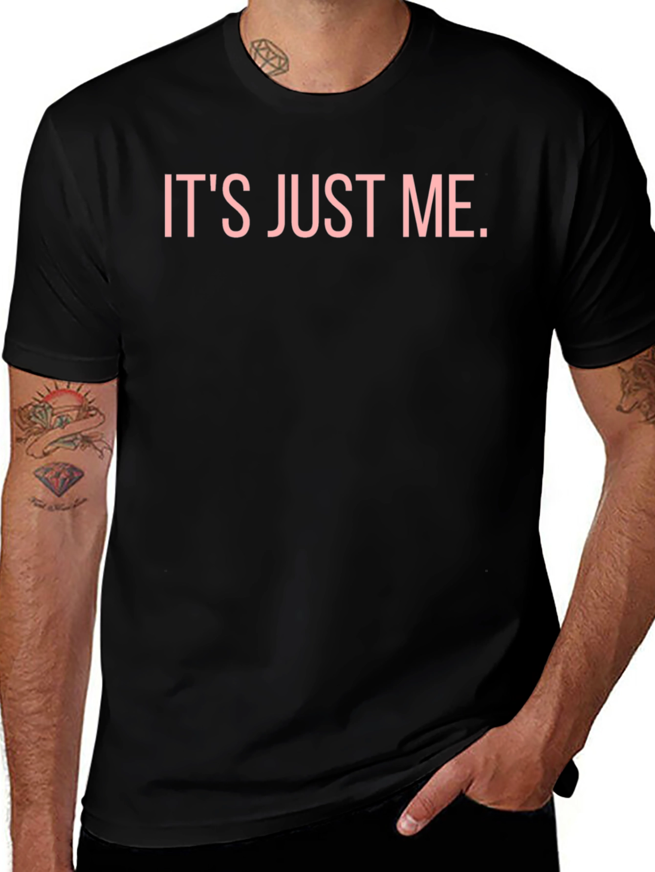 Its Just Me Graphic Tee - Black Casual T-Shirt