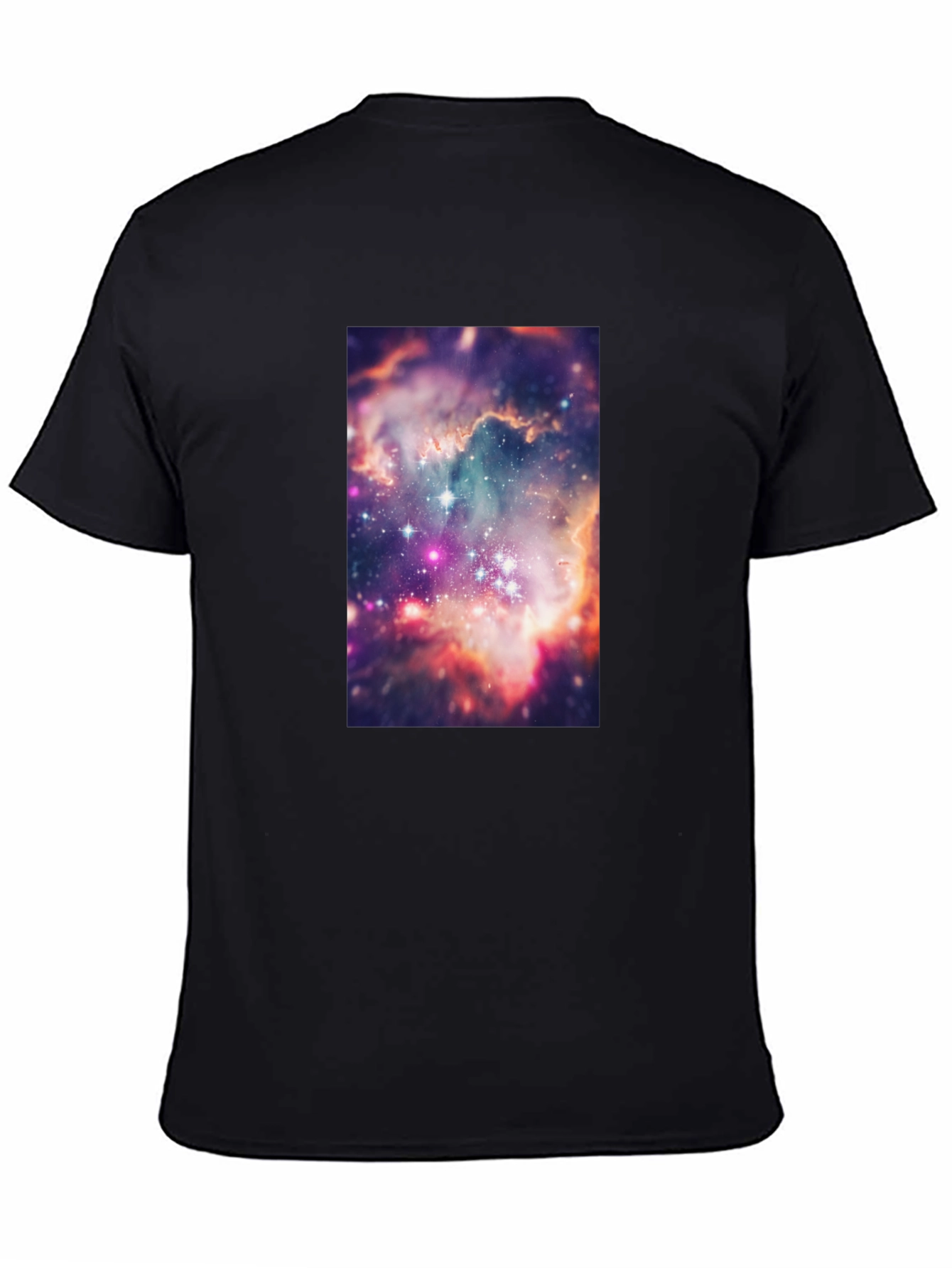 Galaxy Print Black T-Shirt - Cosmic Style
