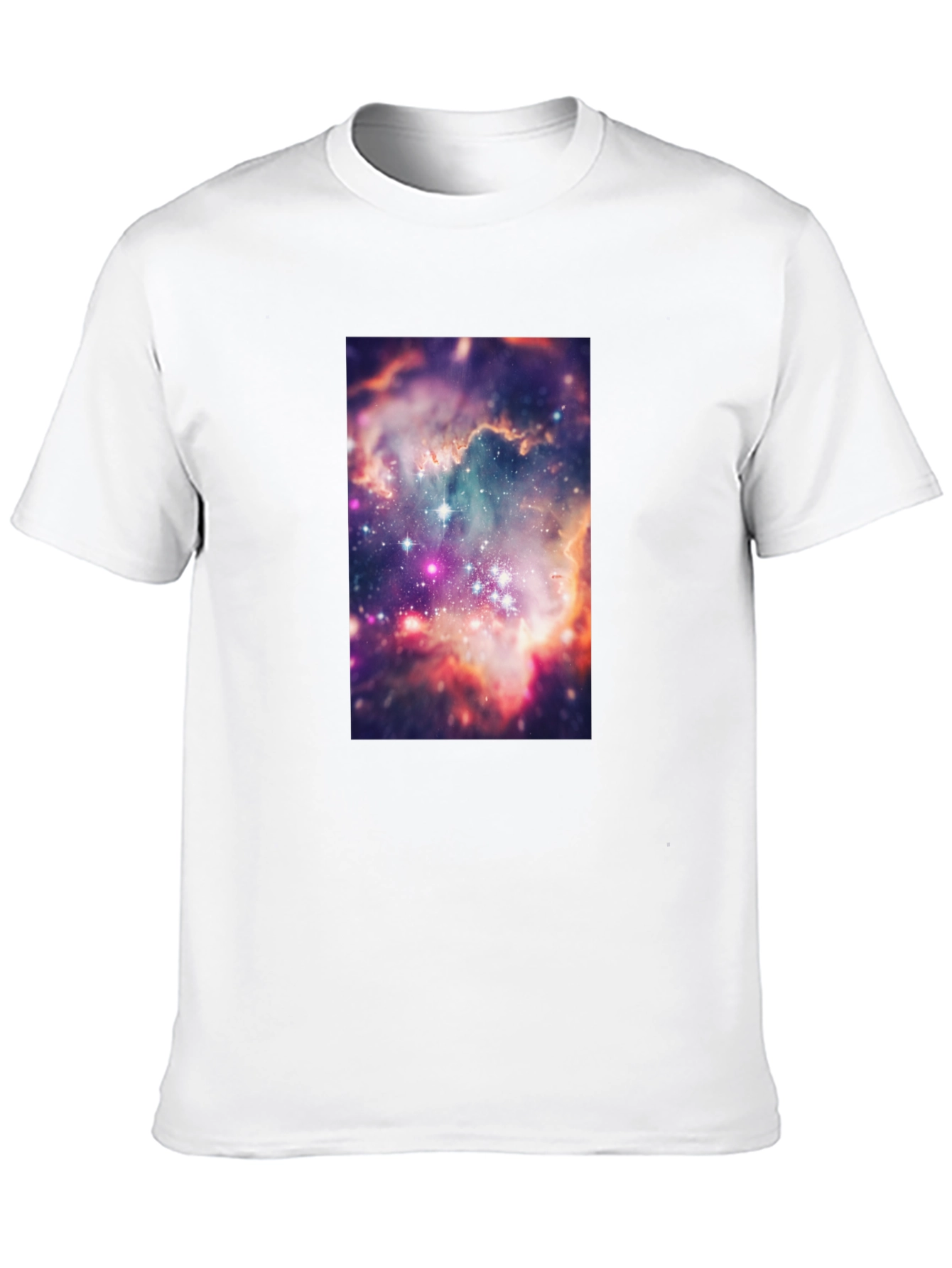 Galaxy Print Black T-Shirt - Cosmic Style