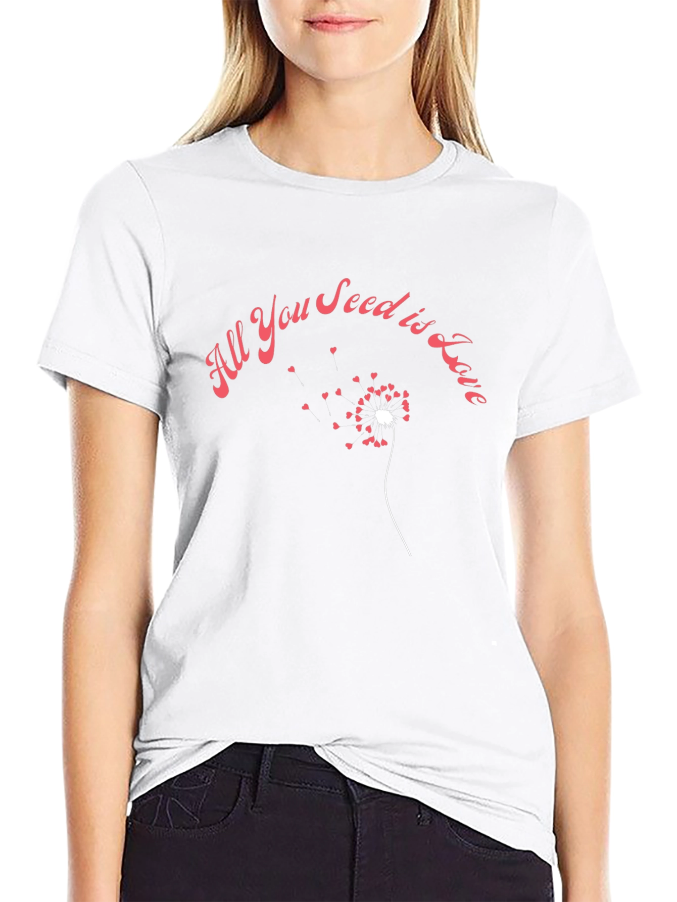 All You Seed is Love T-Shirt Black Cotton Tee