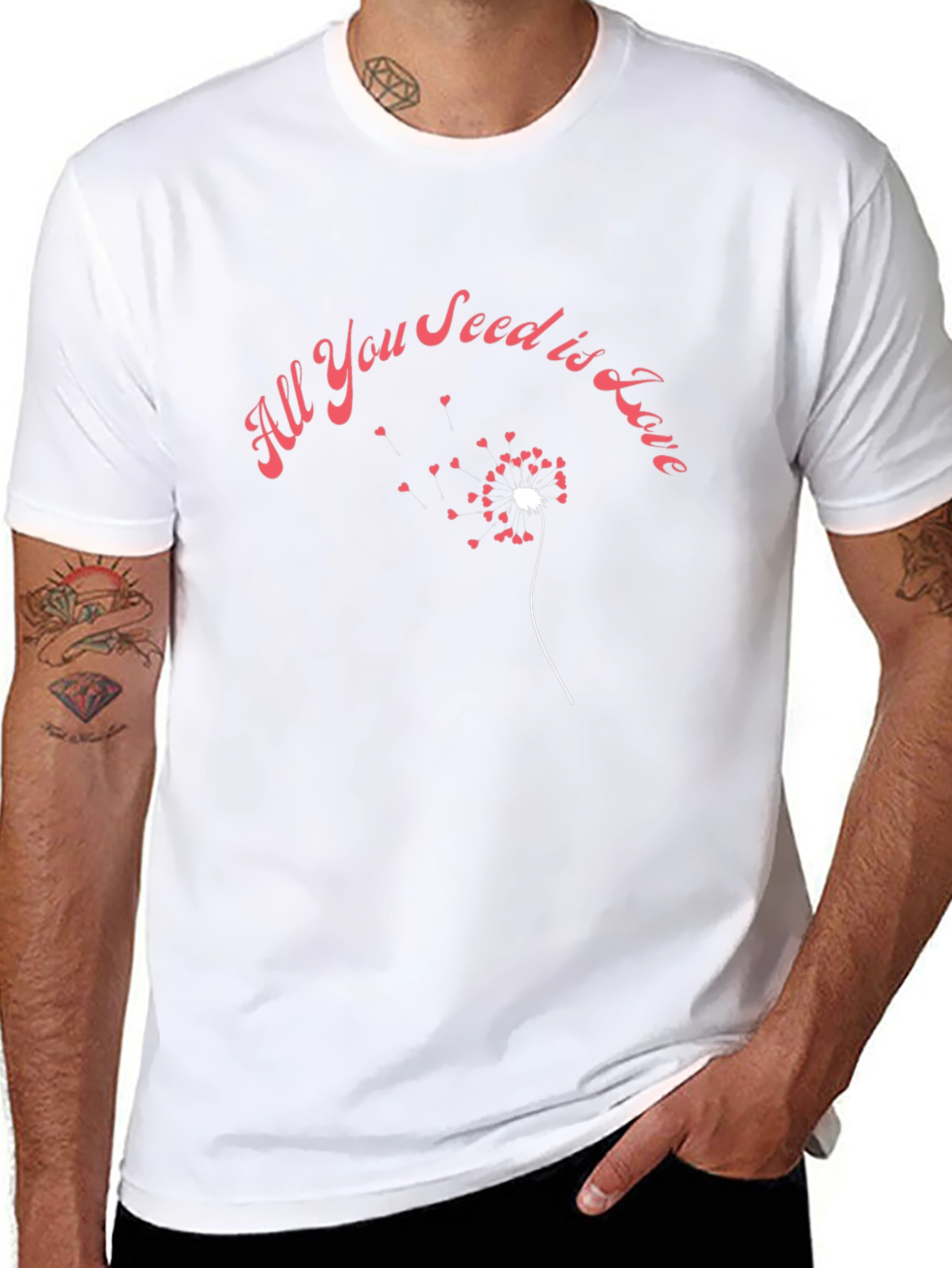 All You Seed is Love T-Shirt Black Cotton Tee