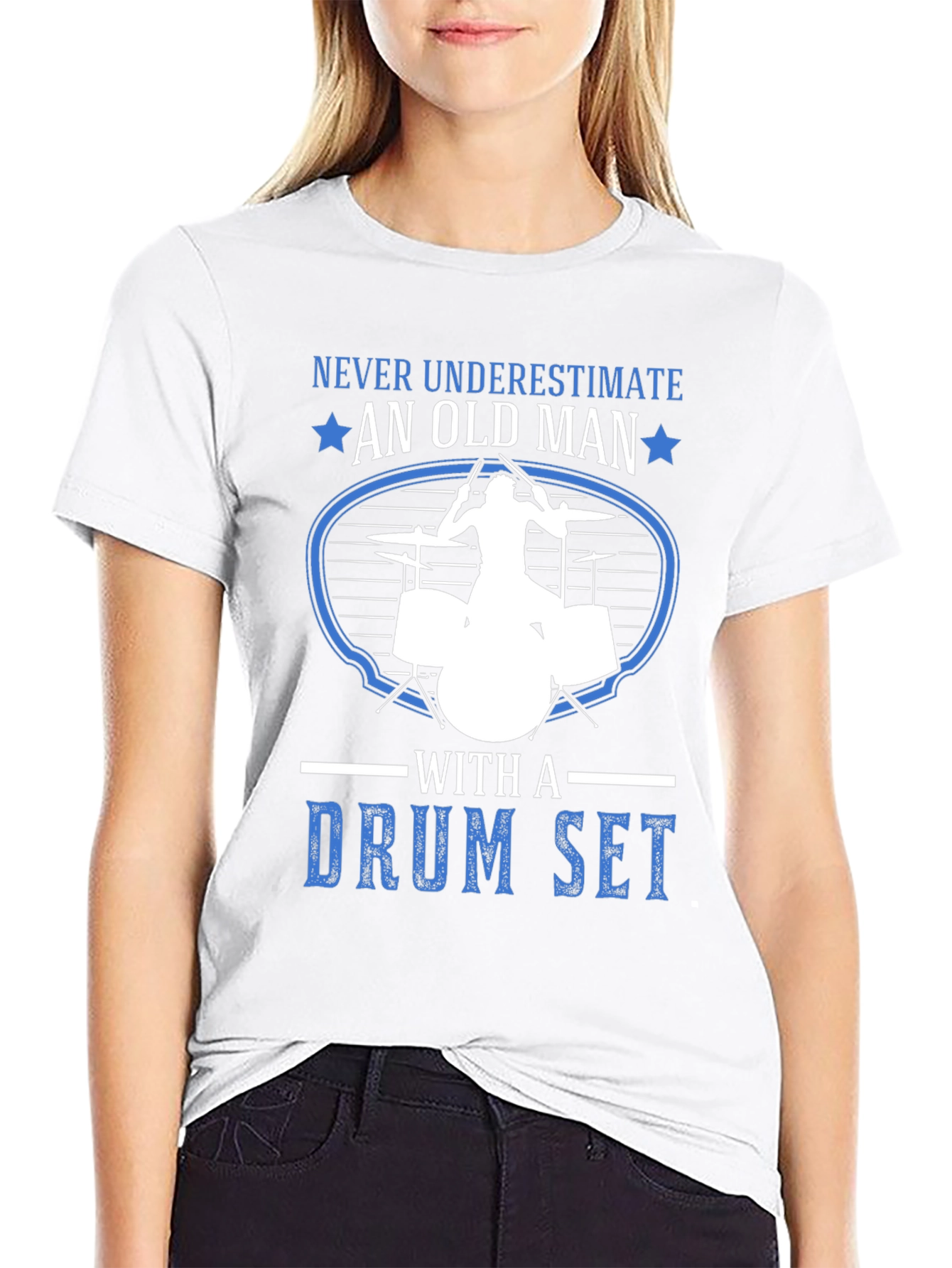 Never Underestimate an Old Man Drummer T-Shirt