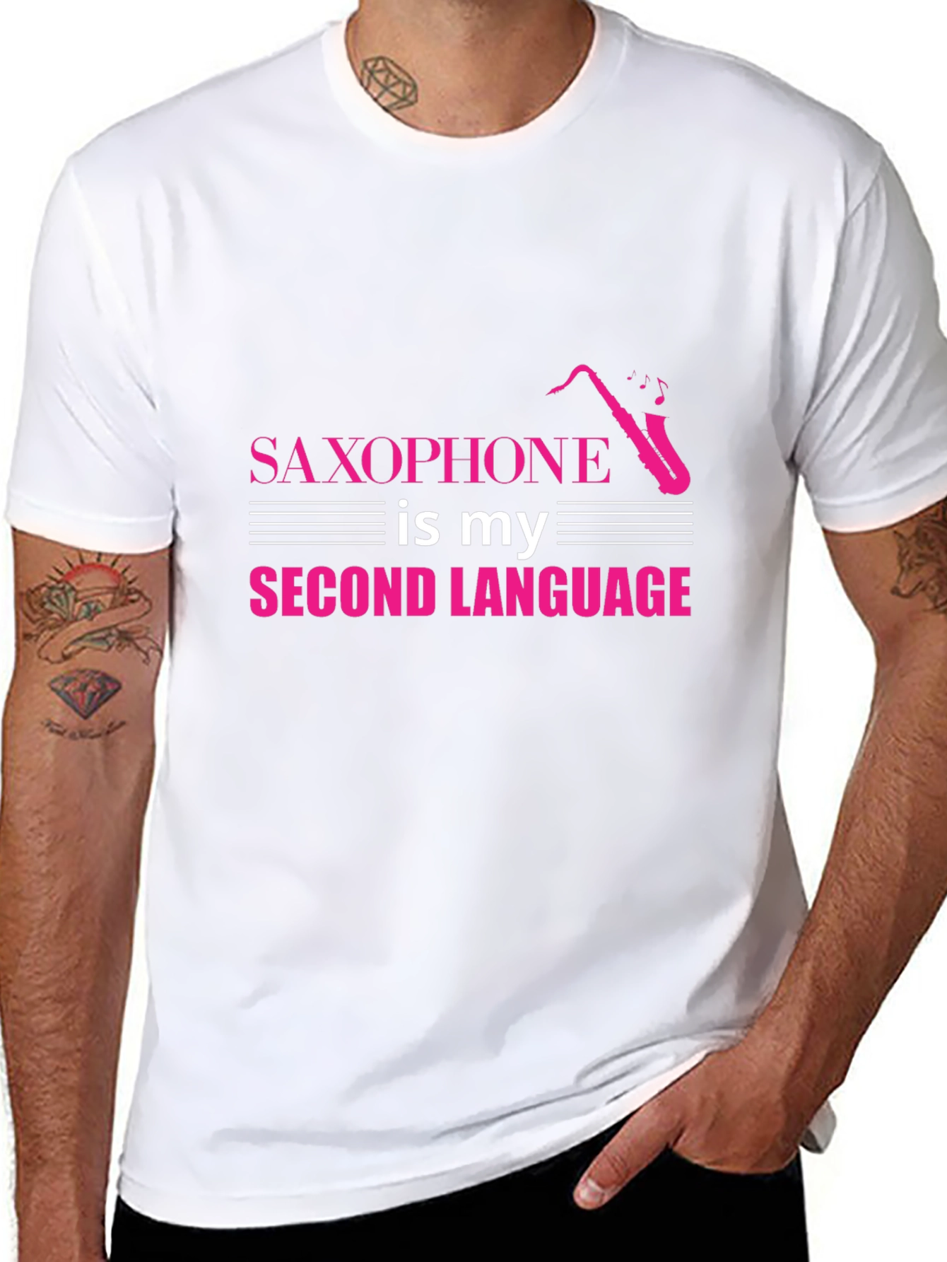 Saxophone Second Language T-Shirt - Musician Tee