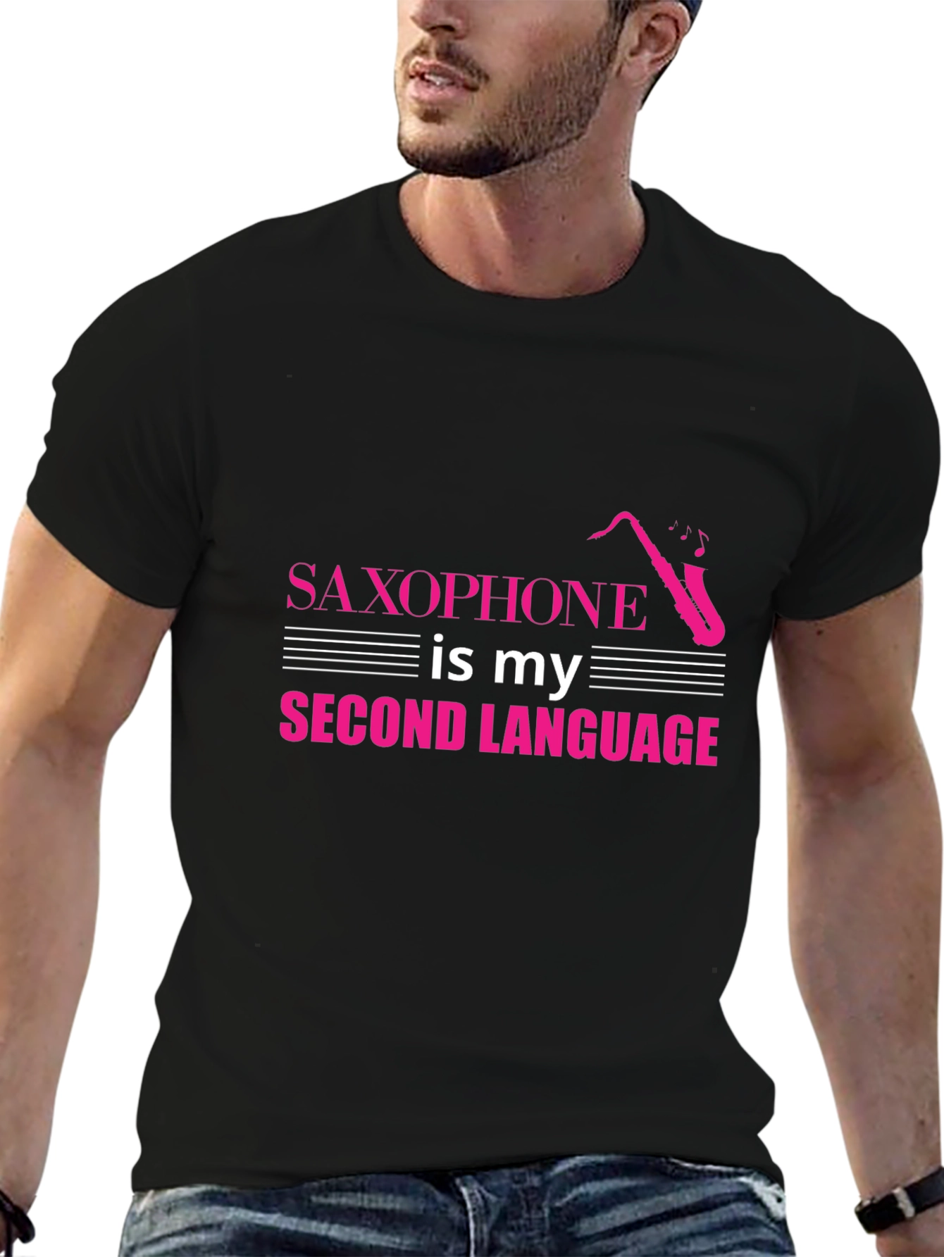 Saxophone Second Language T-Shirt - Musician Tee
