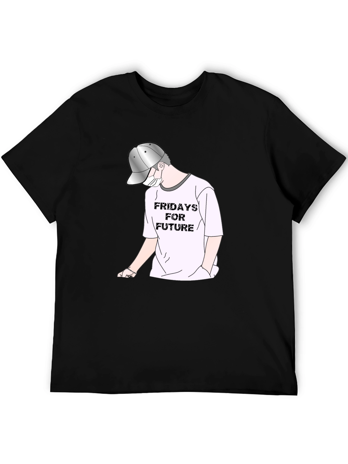 Fridays For Future Black Graphic Tee