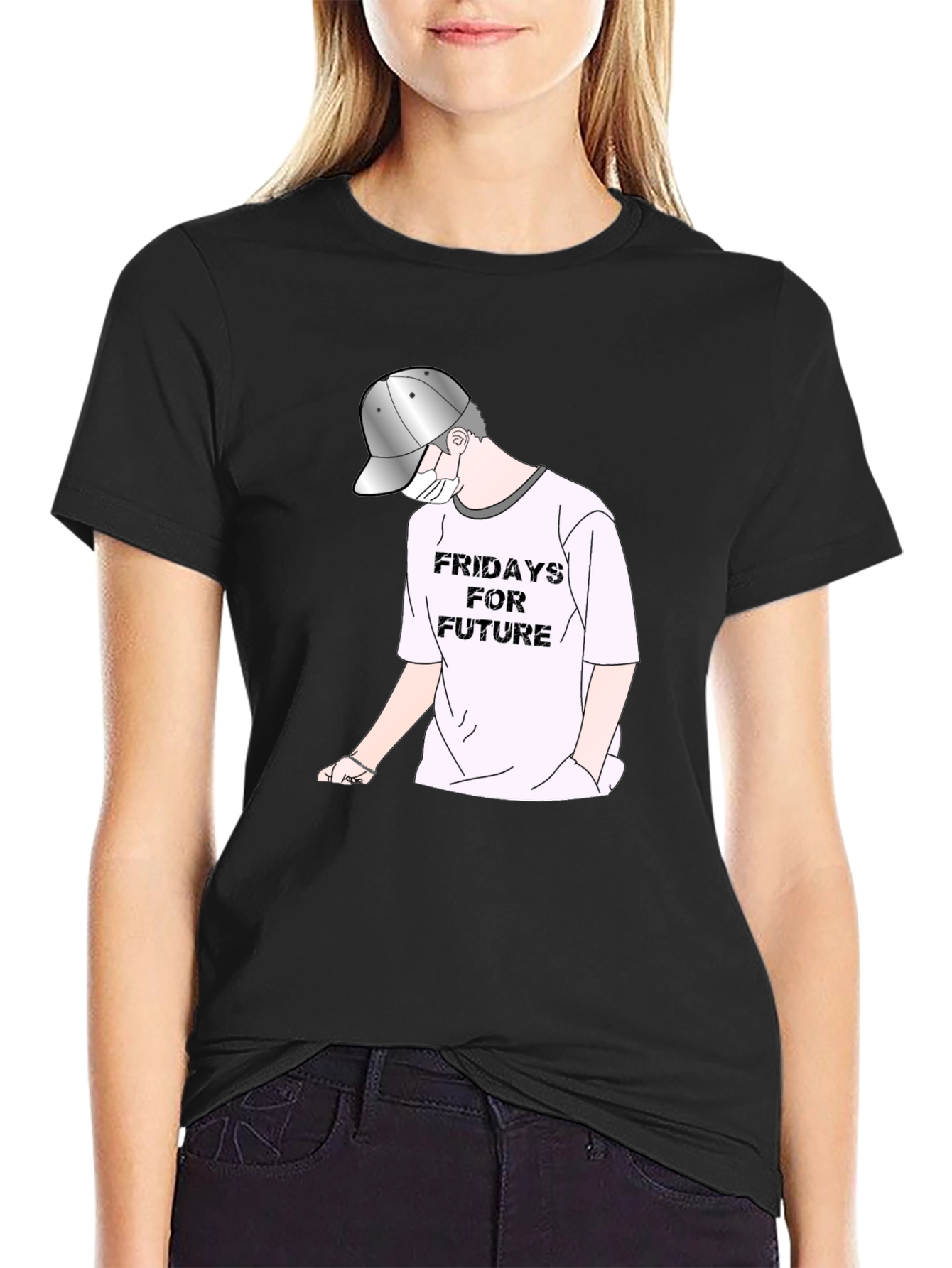 Fridays For Future Black Graphic Tee