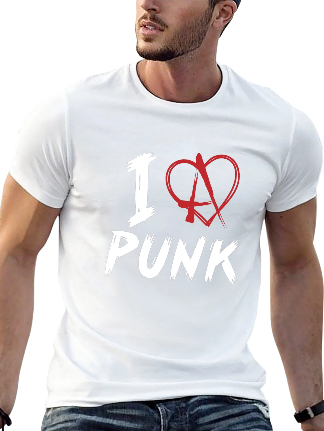 I Love Punk Graphic Tee - Black Cotton T-Shirt