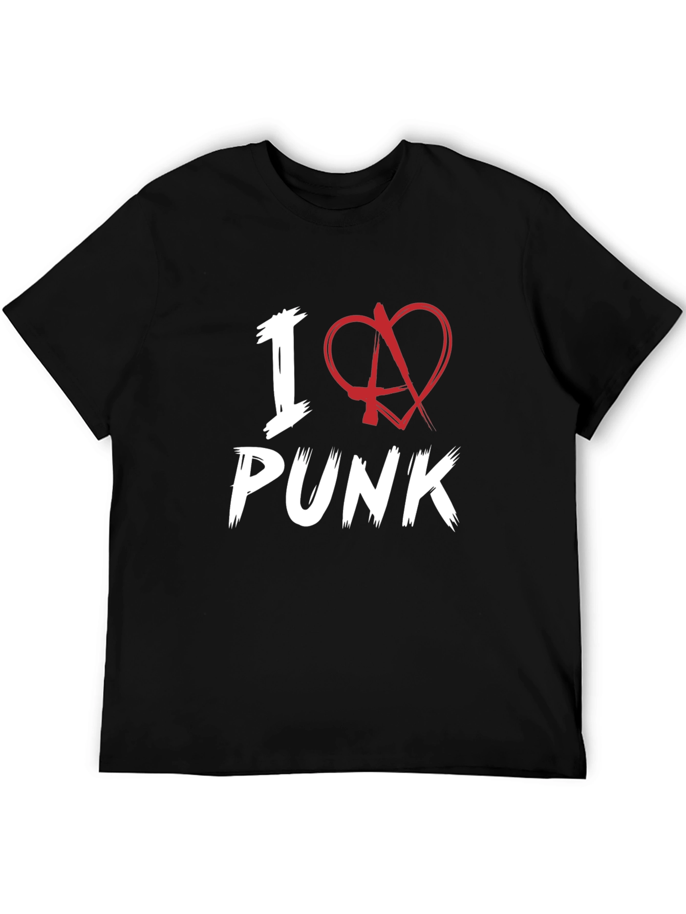 I Love Punk Graphic Tee - Black Cotton T-Shirt